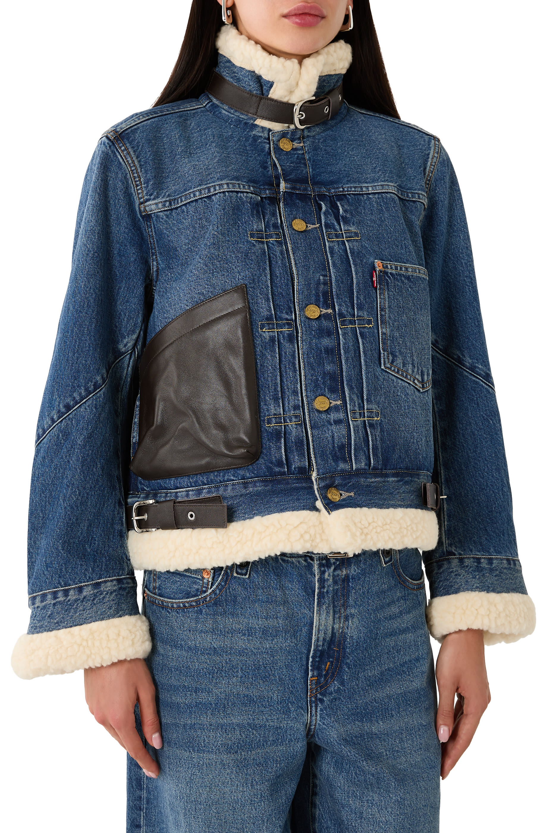 Faux Shearling Trim Jacket
