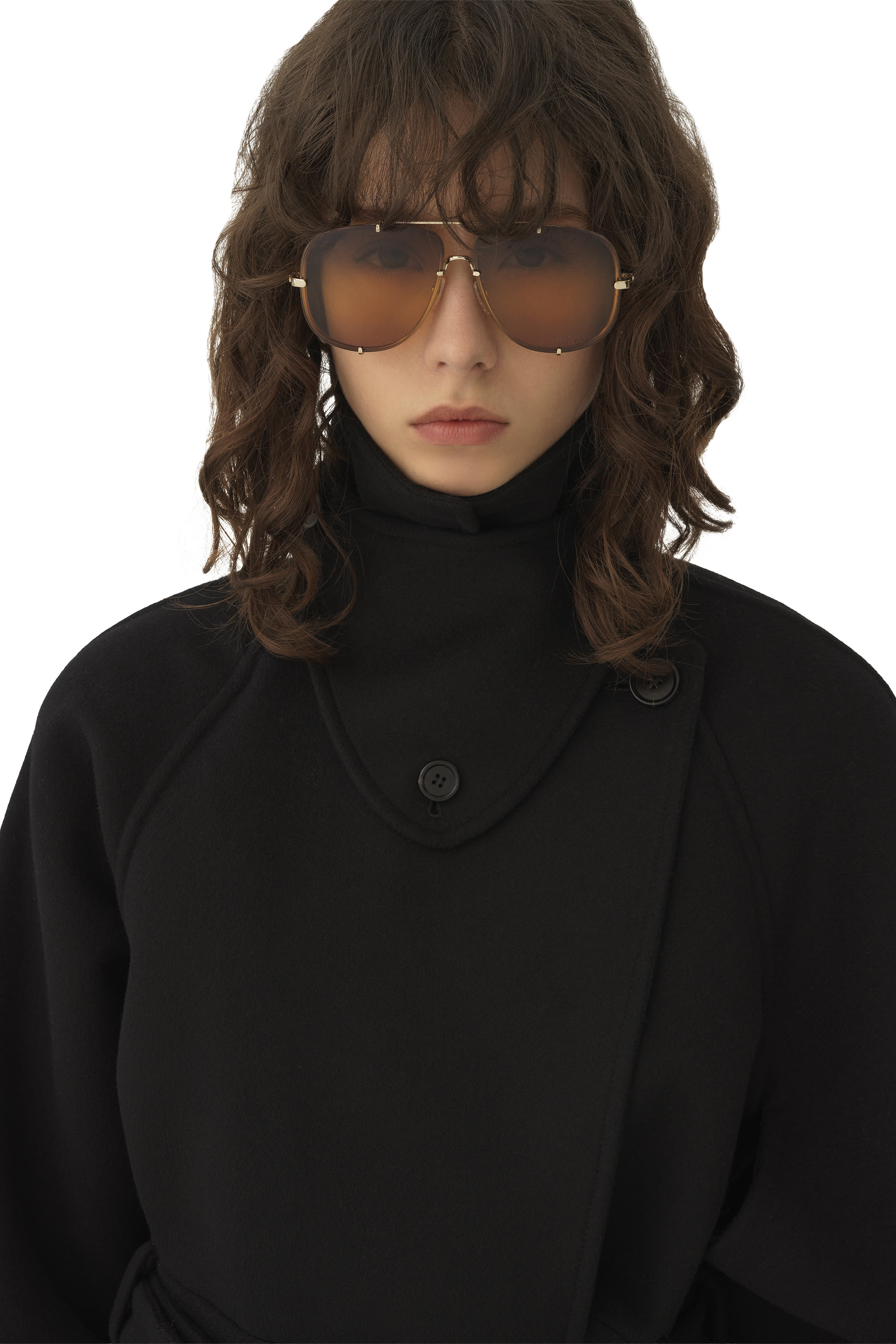 Cropped Coat in Double-Face Wool