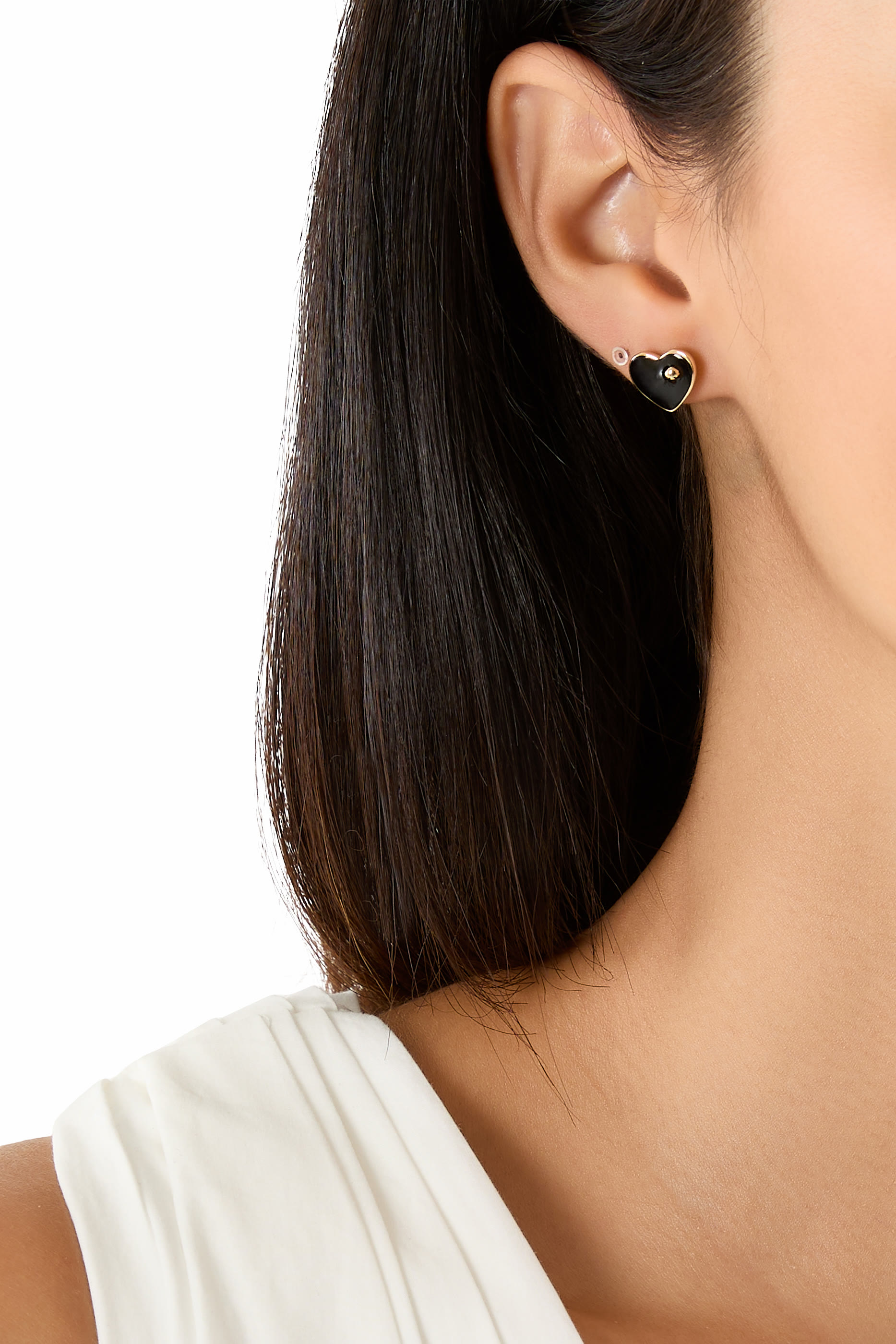 Heart and Spade Studs, Titanium Posts & Enamel