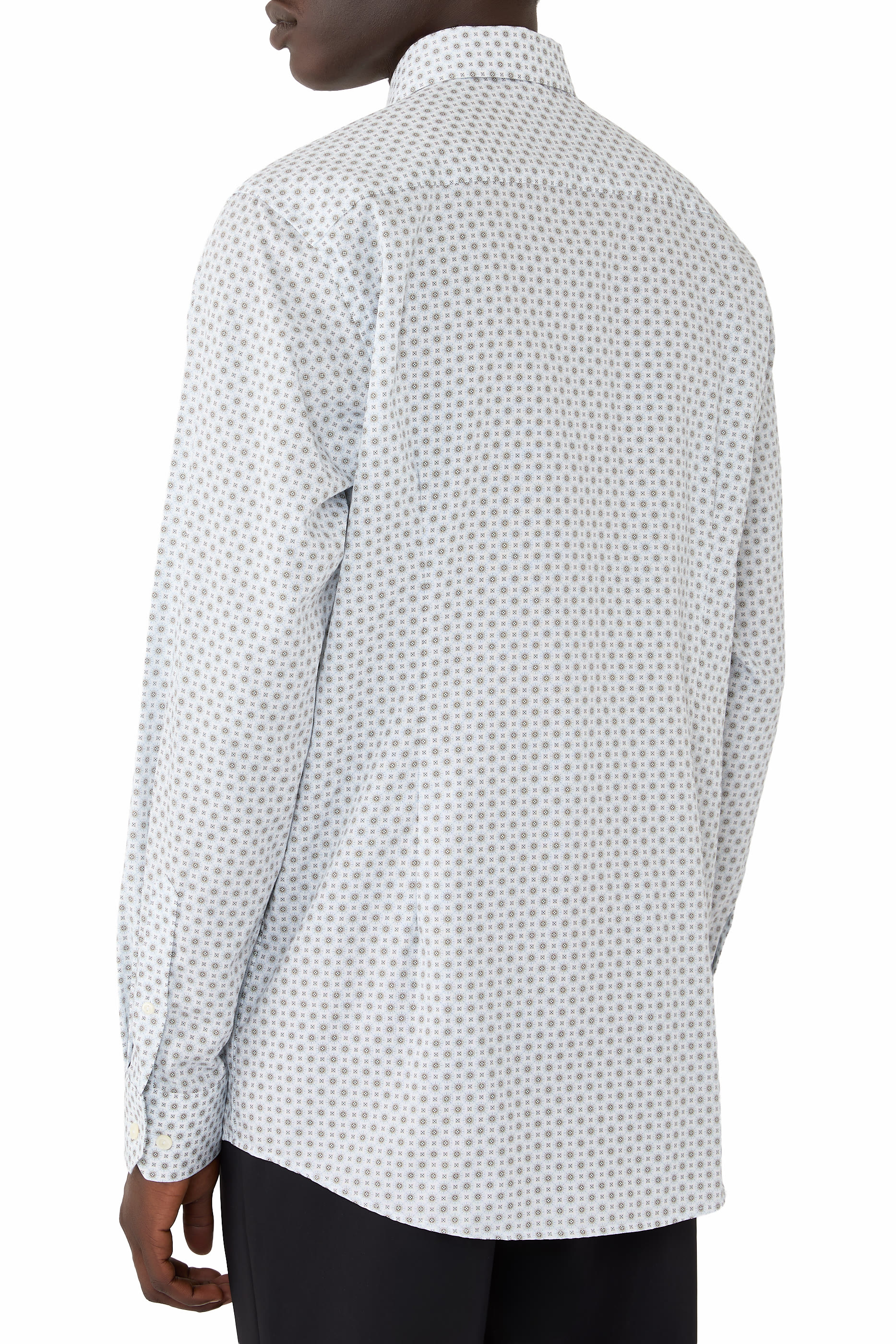 Geometric Print Signature Twill Shirt 