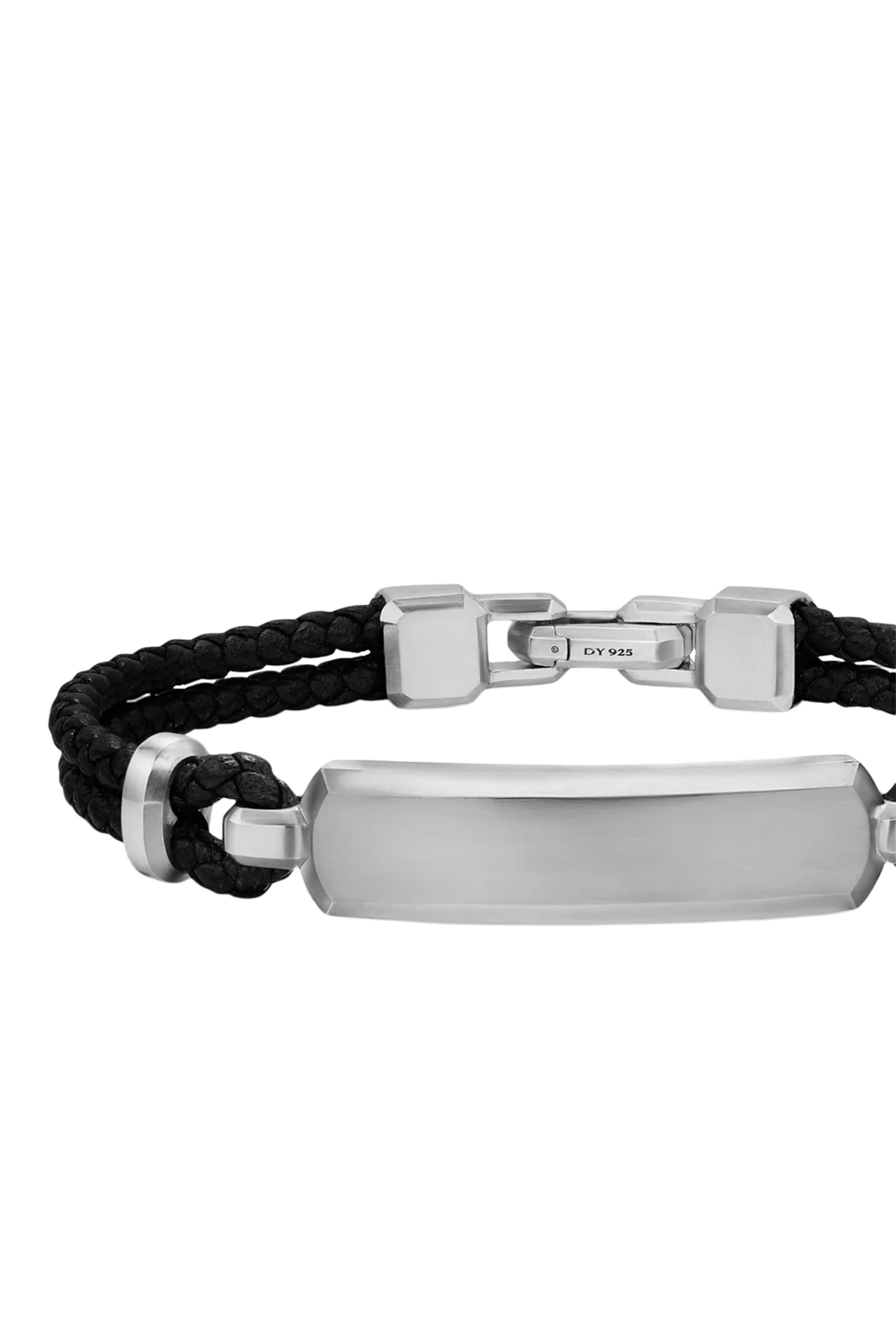 Streamline® ID Bar Bracelet, Sterling Silver & Leather