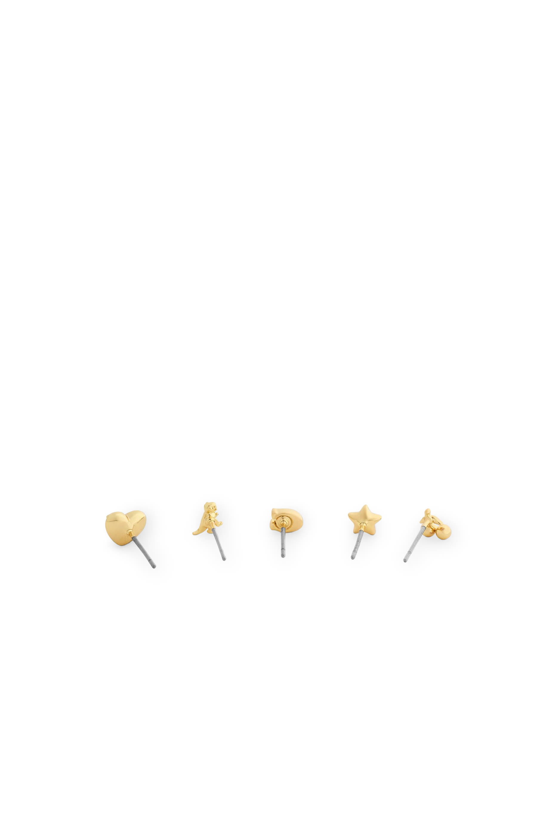 Mixed Motif 5 Stud Earrings Set