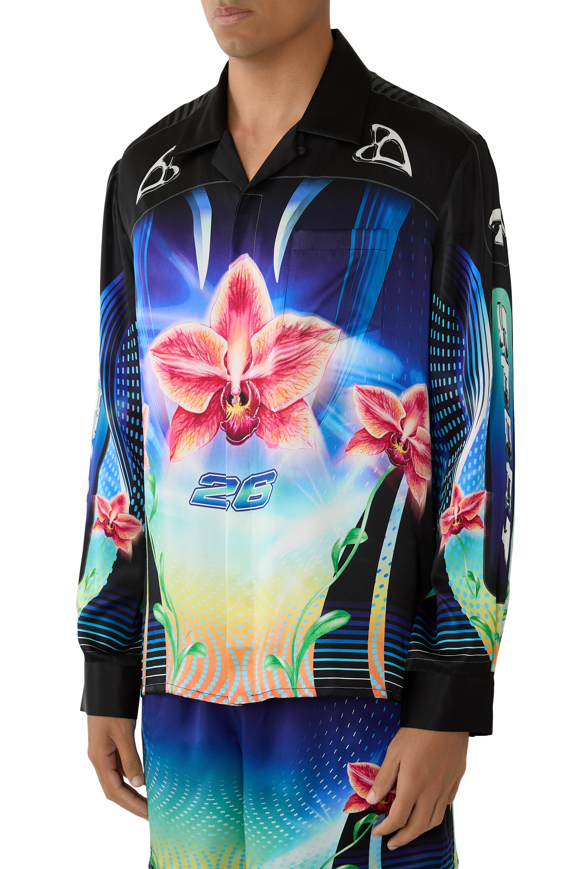 Orchid Racer Cuban Collar Shirt 