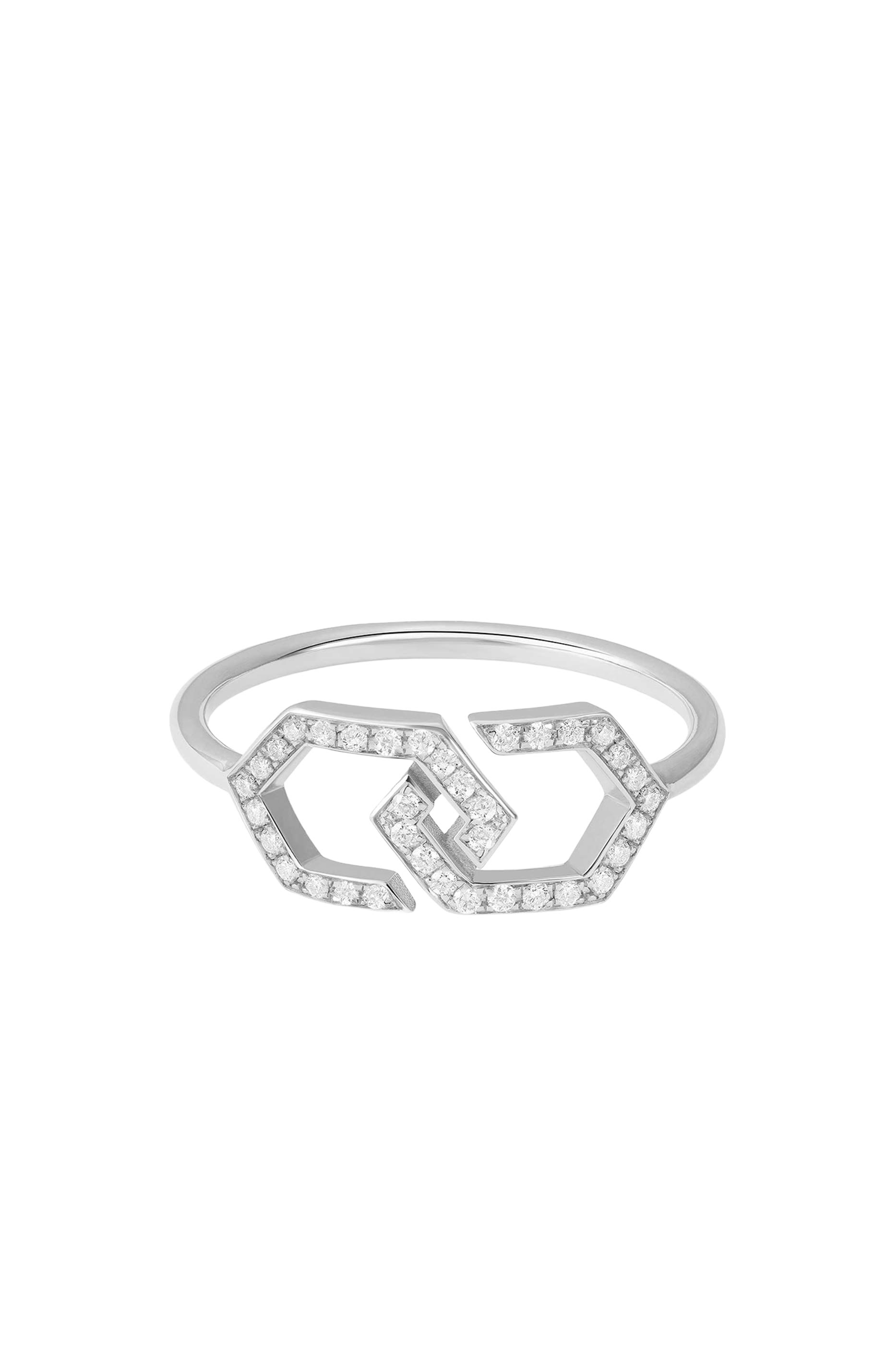 Infinity Ring, 18k White Gold & Diamonds