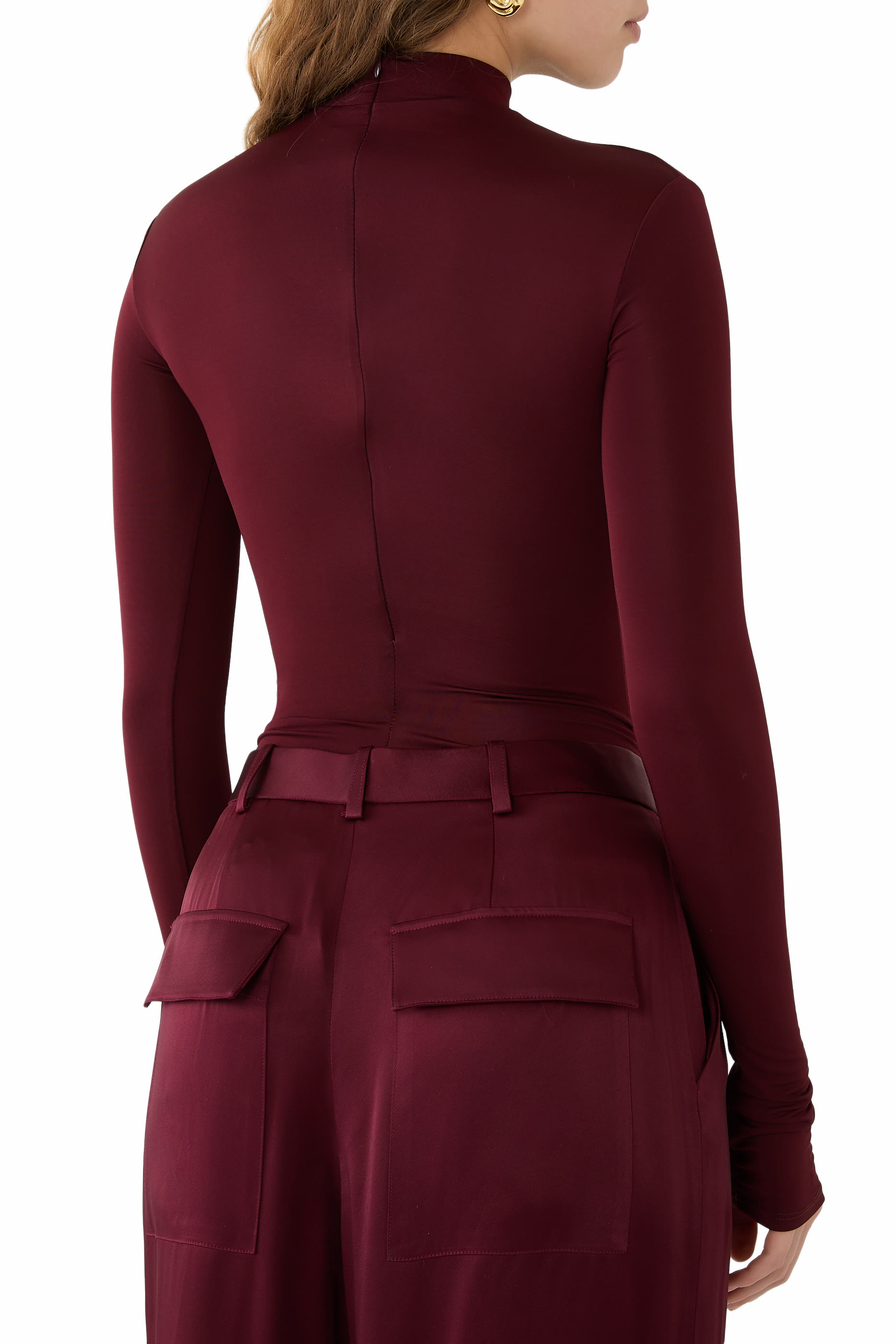 Jersey Mock Neck Bodysuit