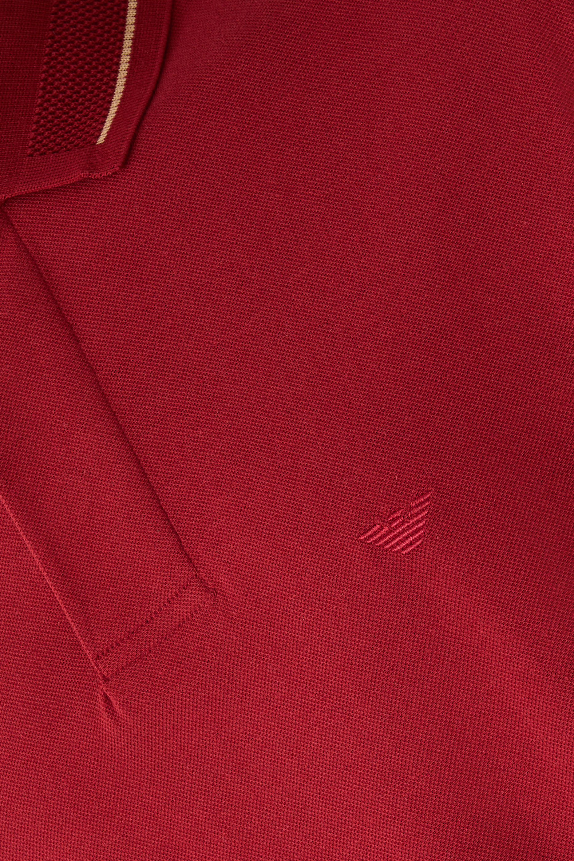 Logo Stripe Collar-Detail Polo Shirt