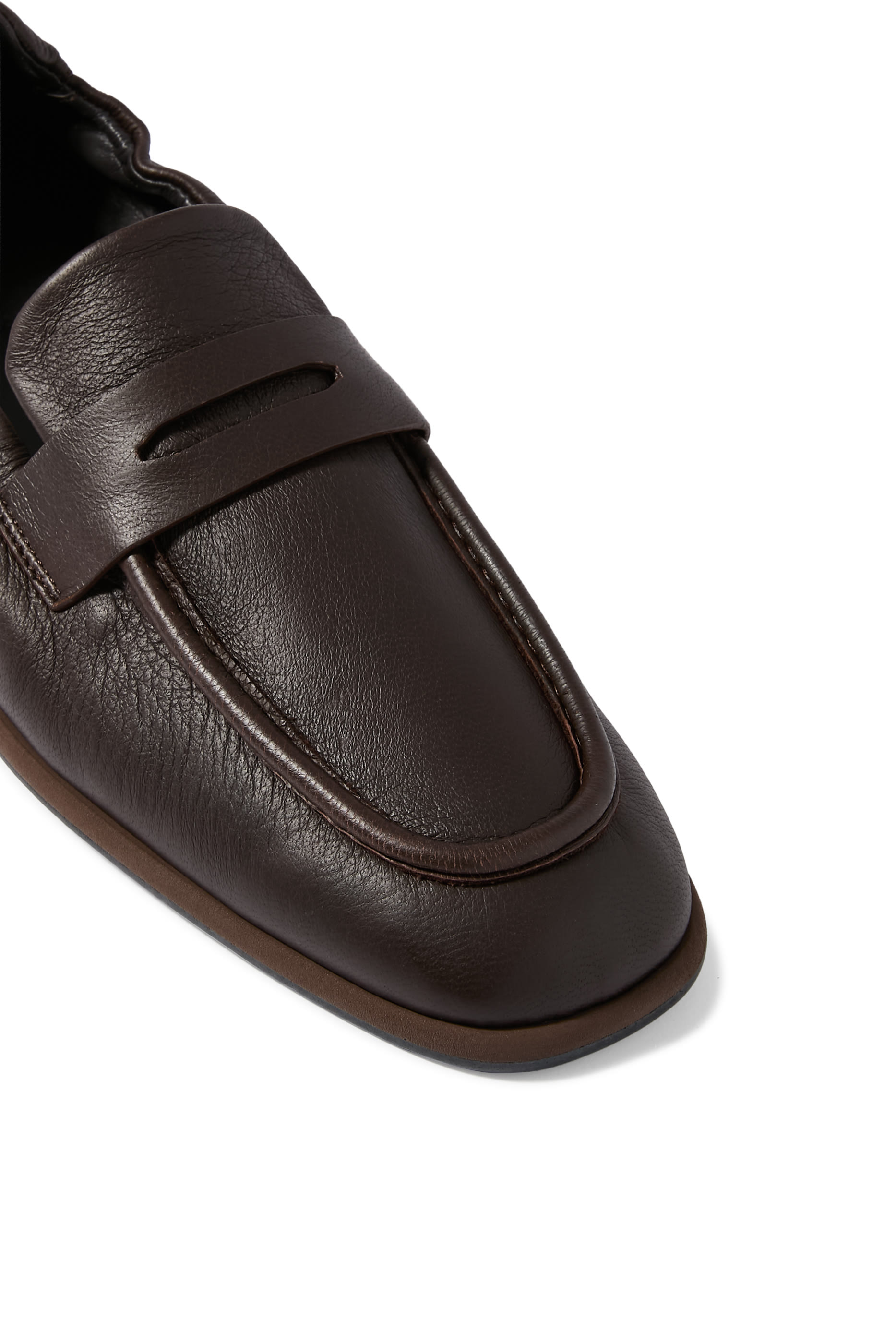 Elk Leather Penny Loafers 