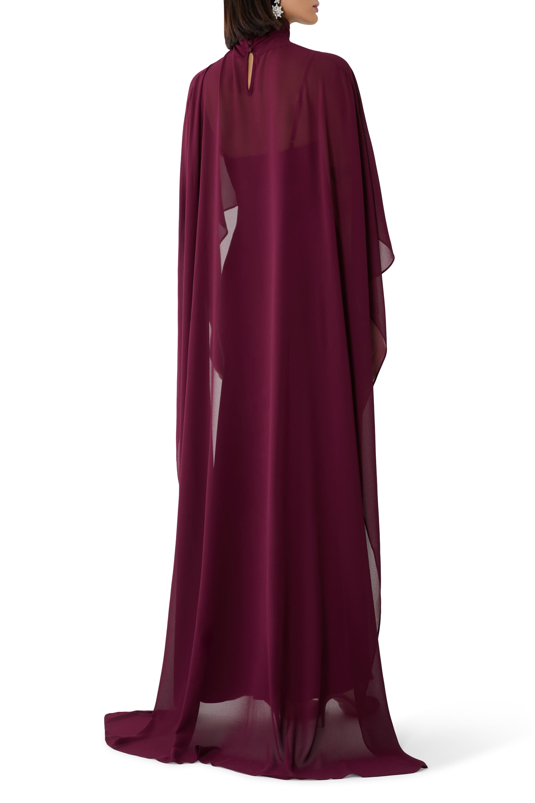 Estelle Cape Gown in Naia Satin