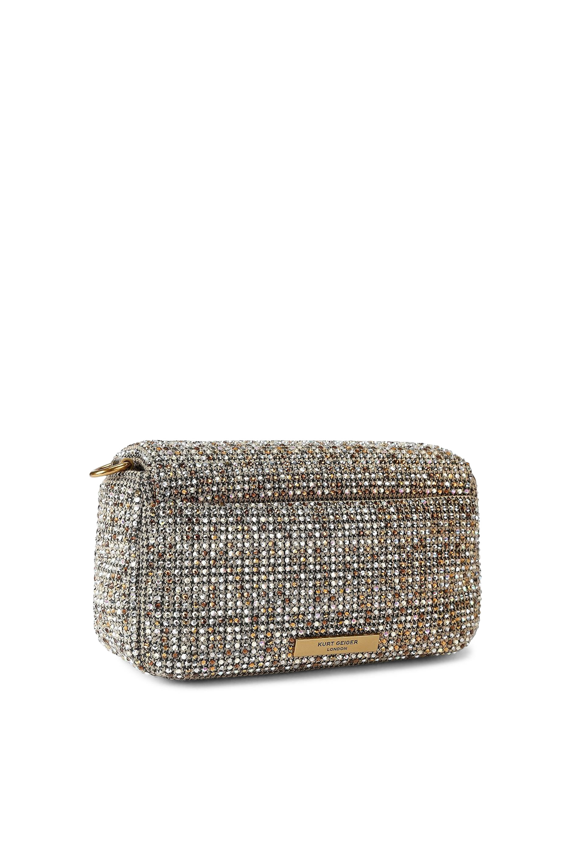 Embellished Fabric Mini Oxford Crossbody Bag