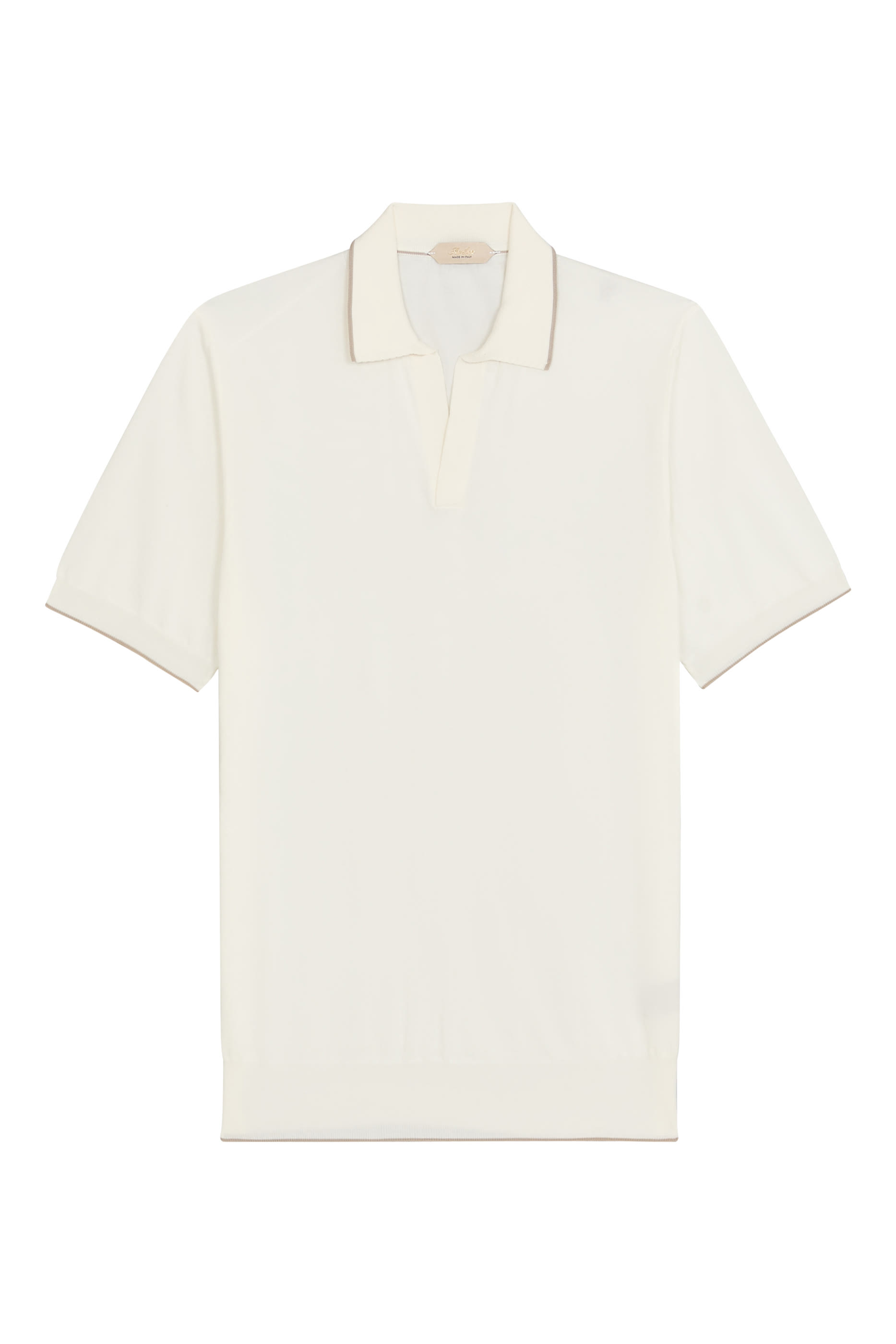 Short-Sleeve Buttonless Polo