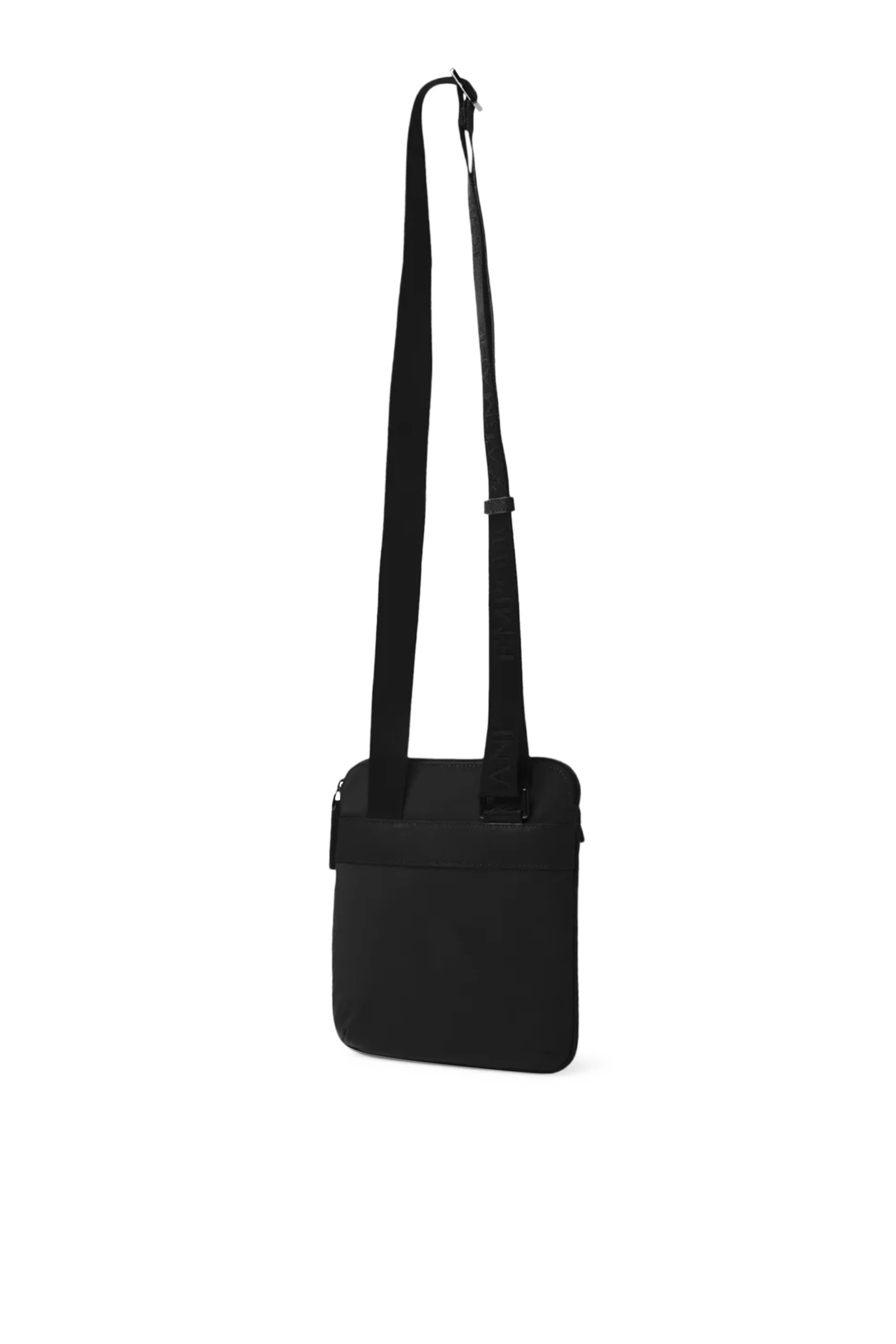 Flat Recycled Nylon Crossbody Bag 
