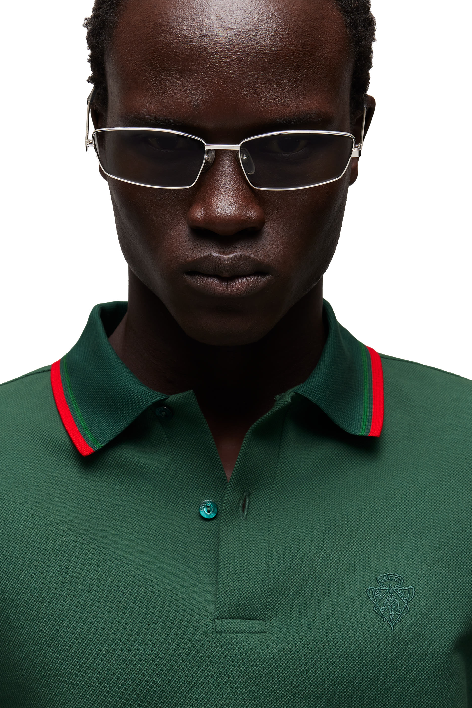 Cotton Piquet Polo Shirt with Embroidery