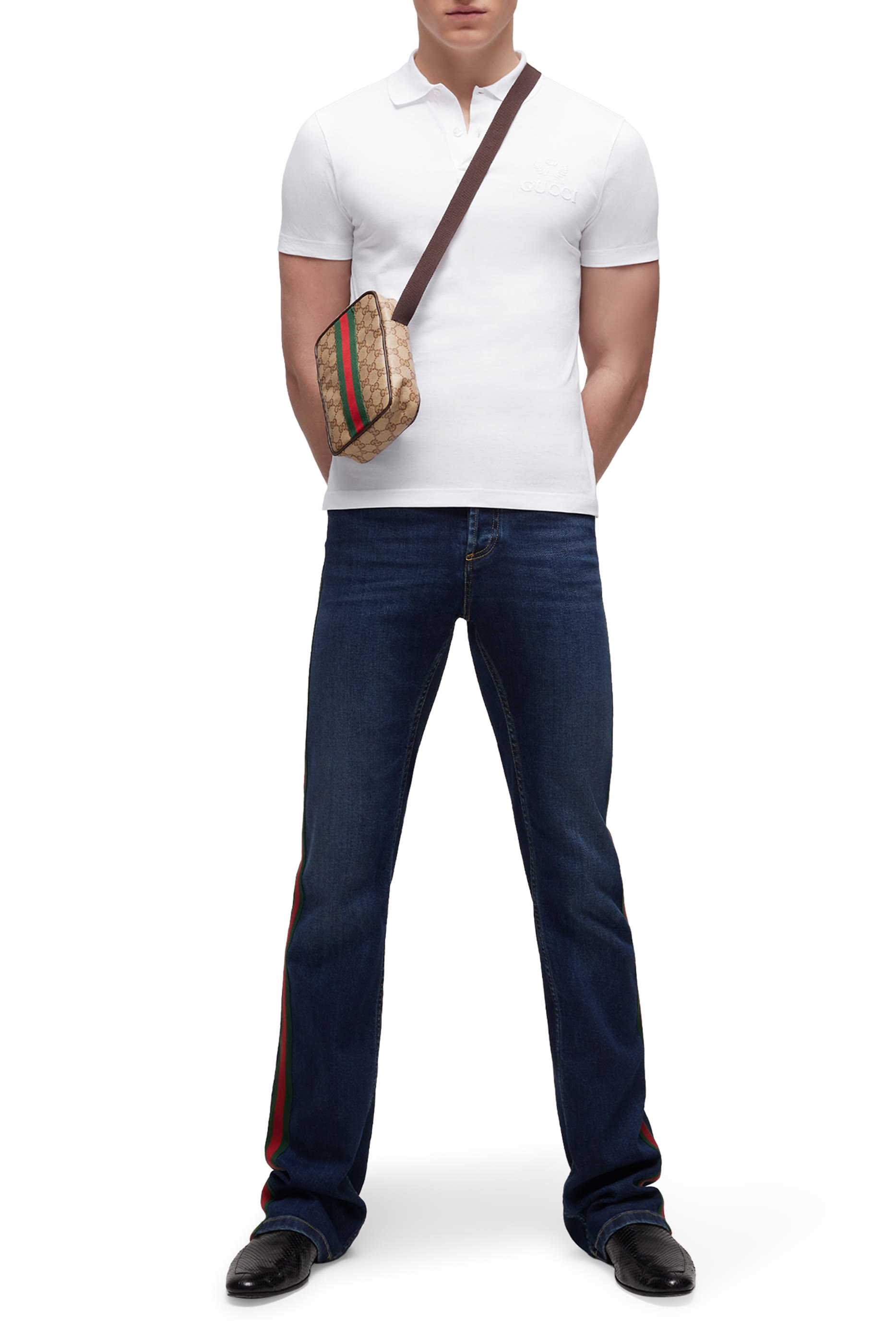 Cotton Jersey Polo Shirt with Embroidery