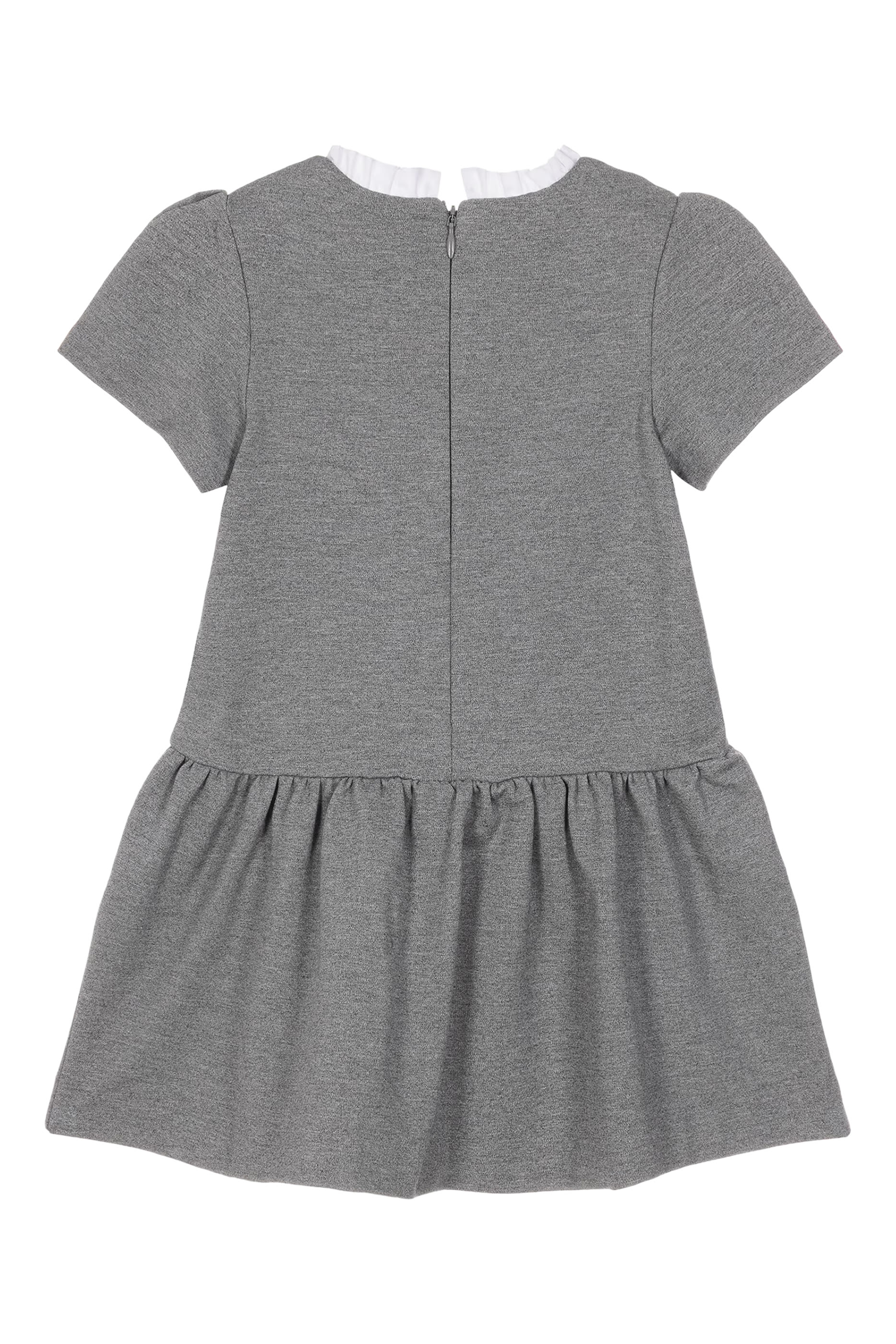 Kids Round Neck Buttons Dress