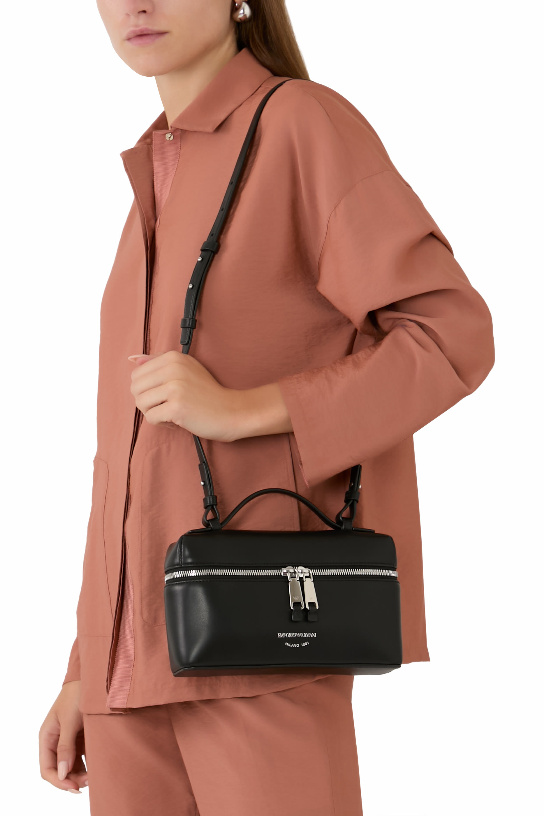 Shoulder Strap Nappa Leather Vanity Case