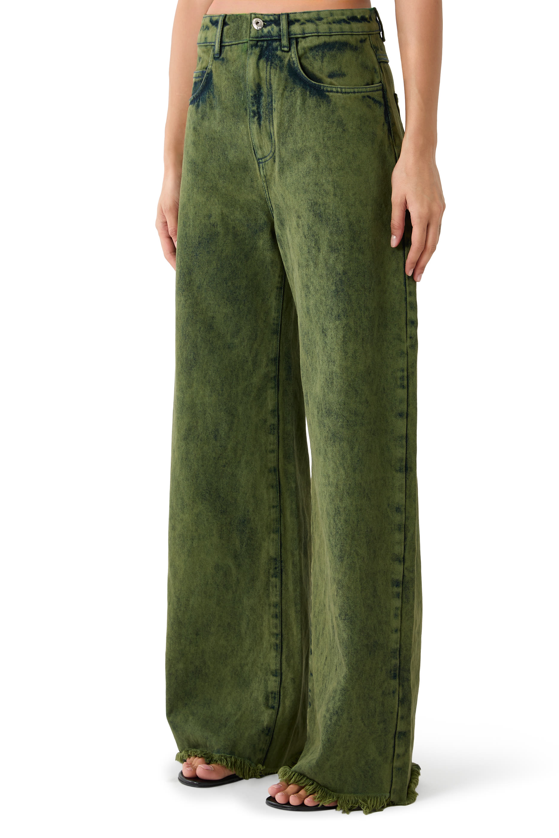 Wash Denim Boyfriend Trousers 