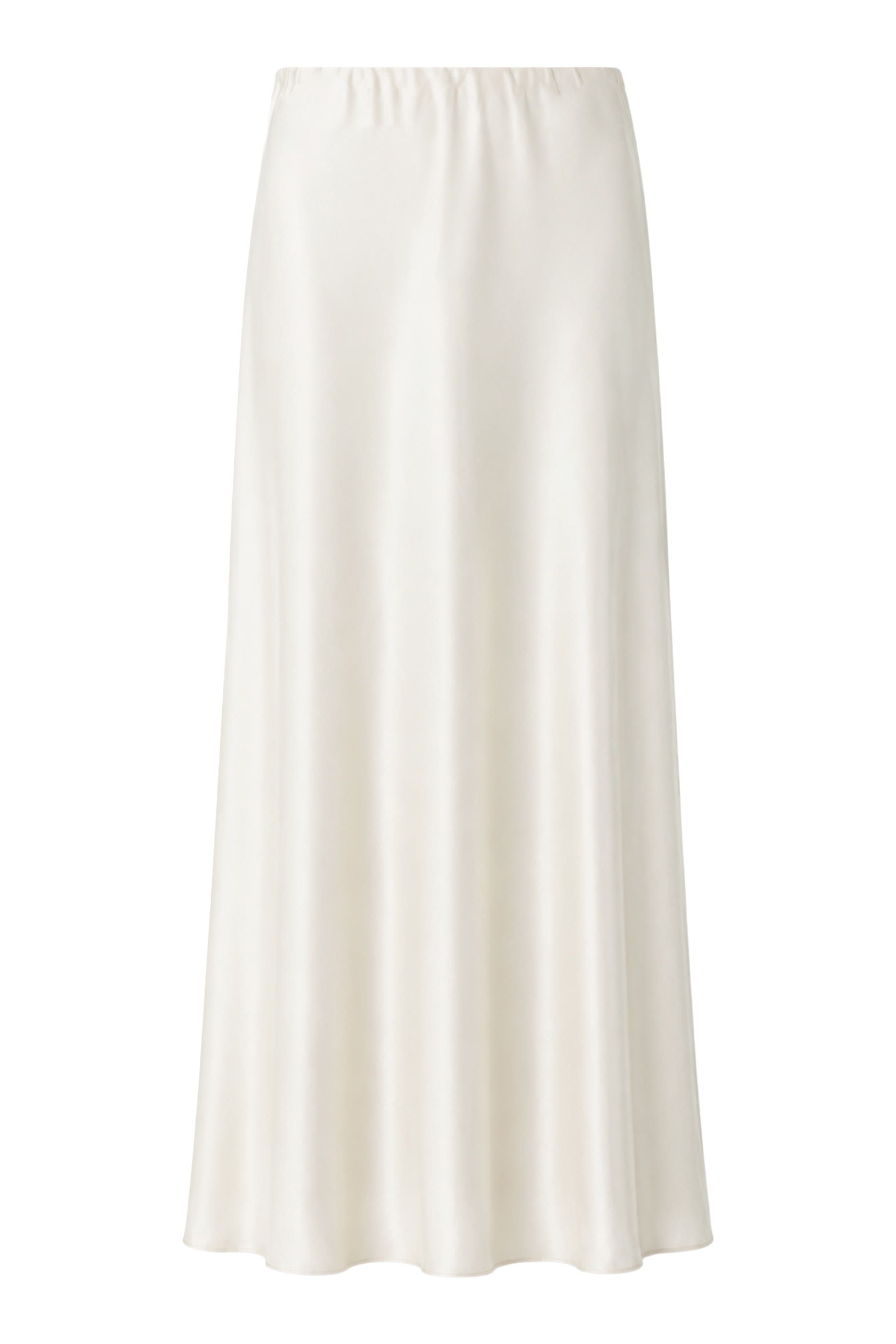 Satin-Feel Draped Maxi Skirt