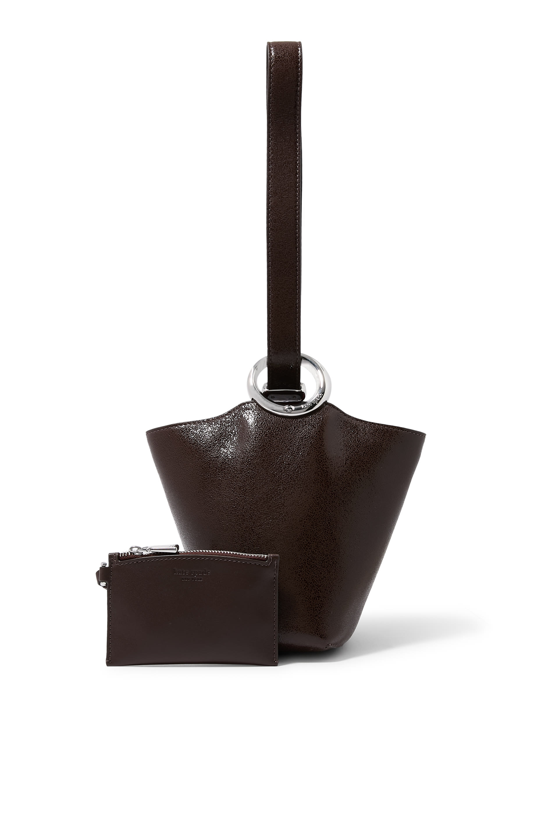 Halo Glazed Leather Mini Bucket Bag