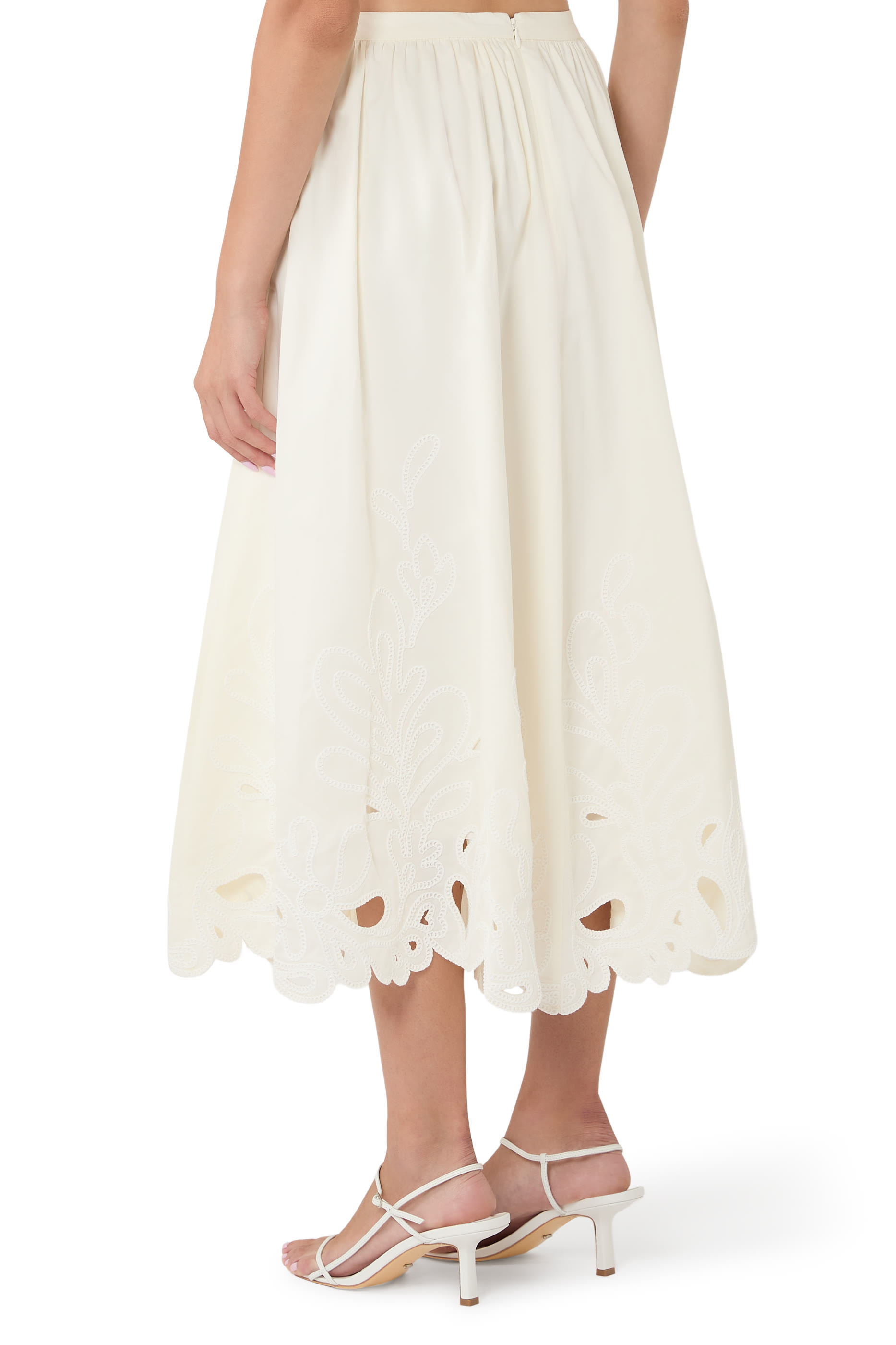 Paisley Bloom Embroidered Espe Skirt 