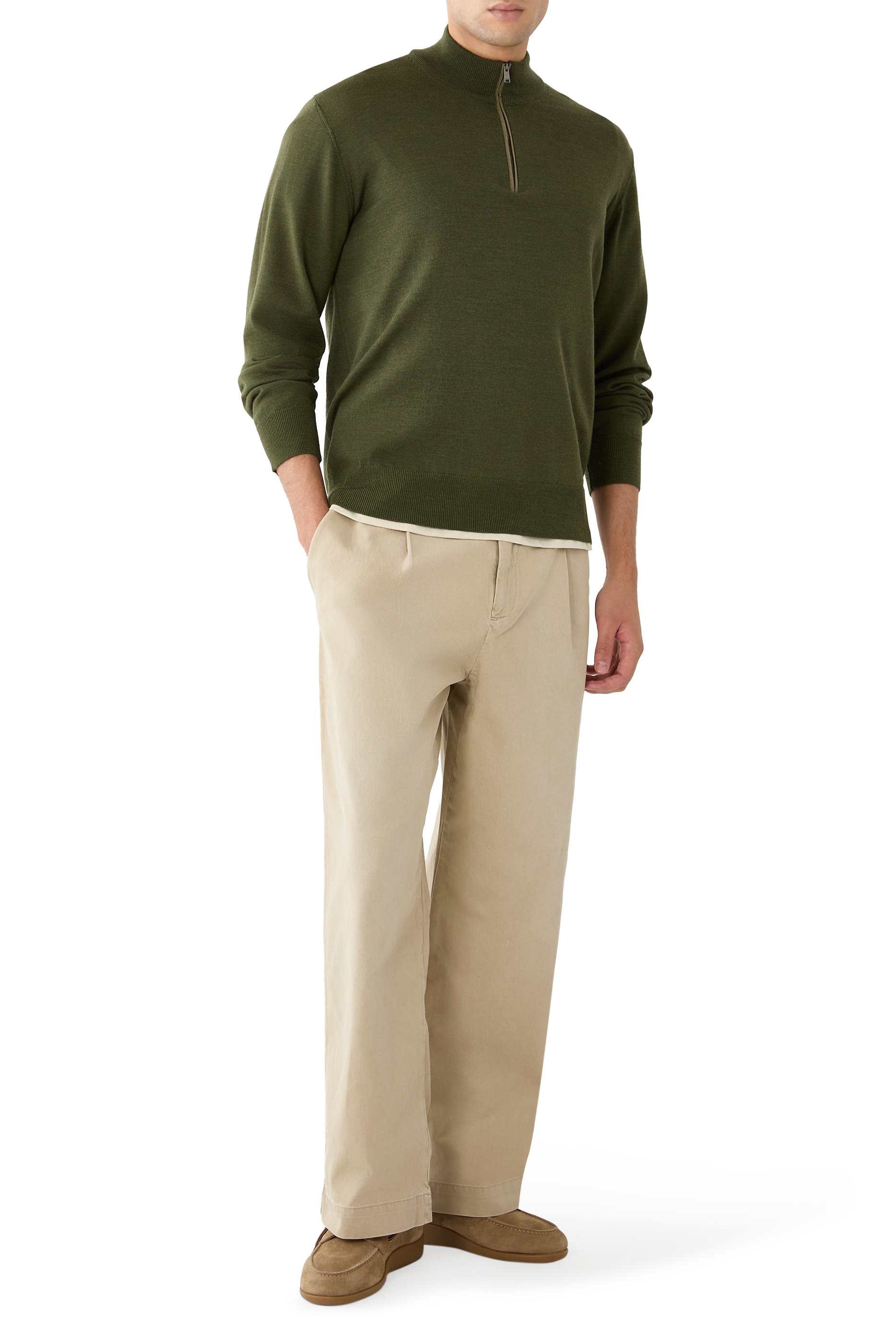 Logo Quarter Zip Sweater