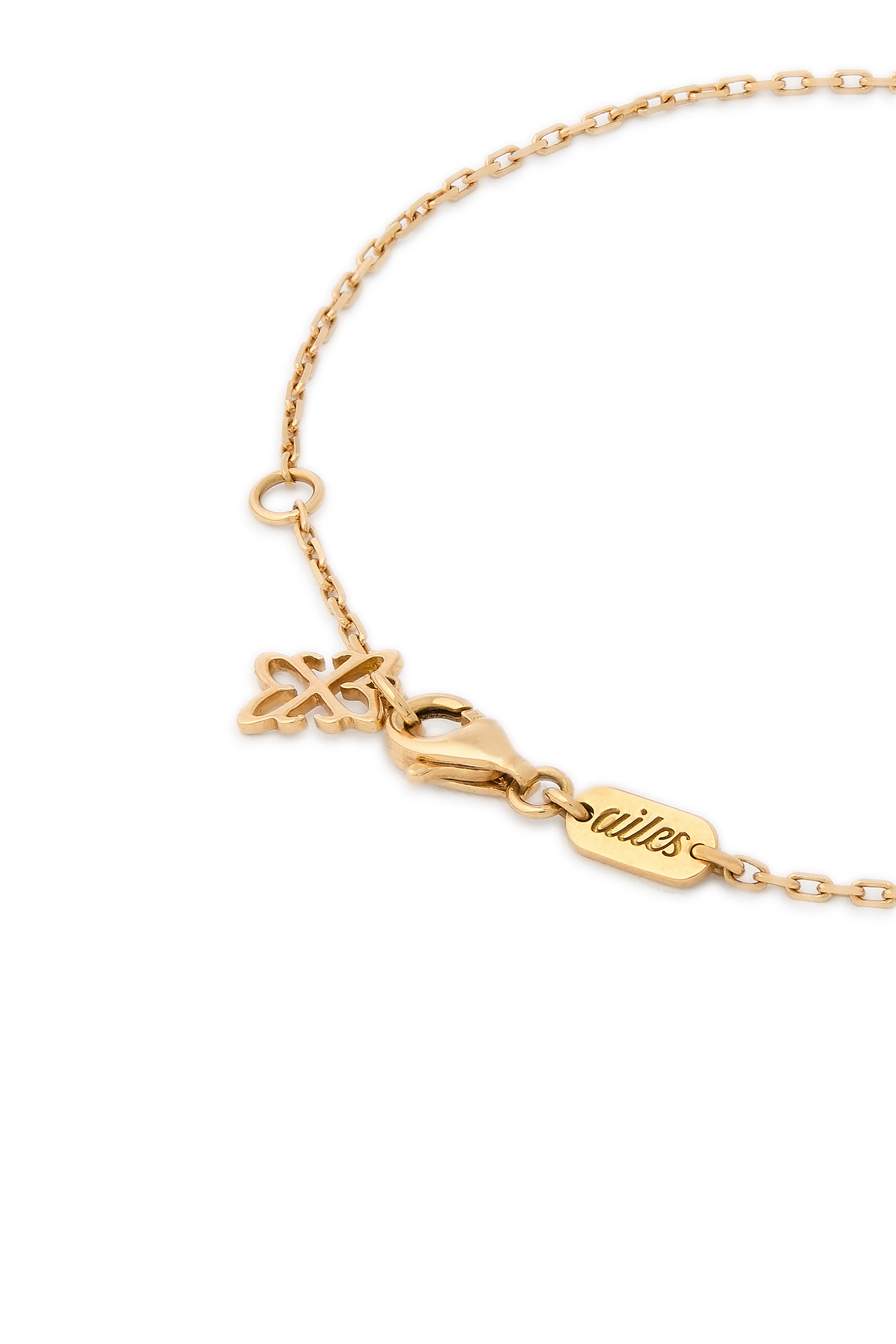 Tennis Racket Bracelet, 18k Yellow Gold with Diamonds & Emerald