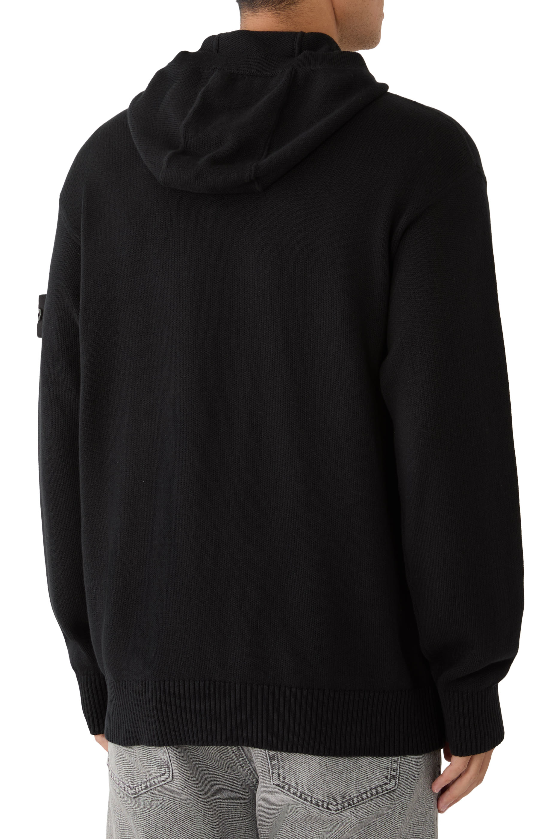 Regular-Fit Hooded Zip-Up Jumper
