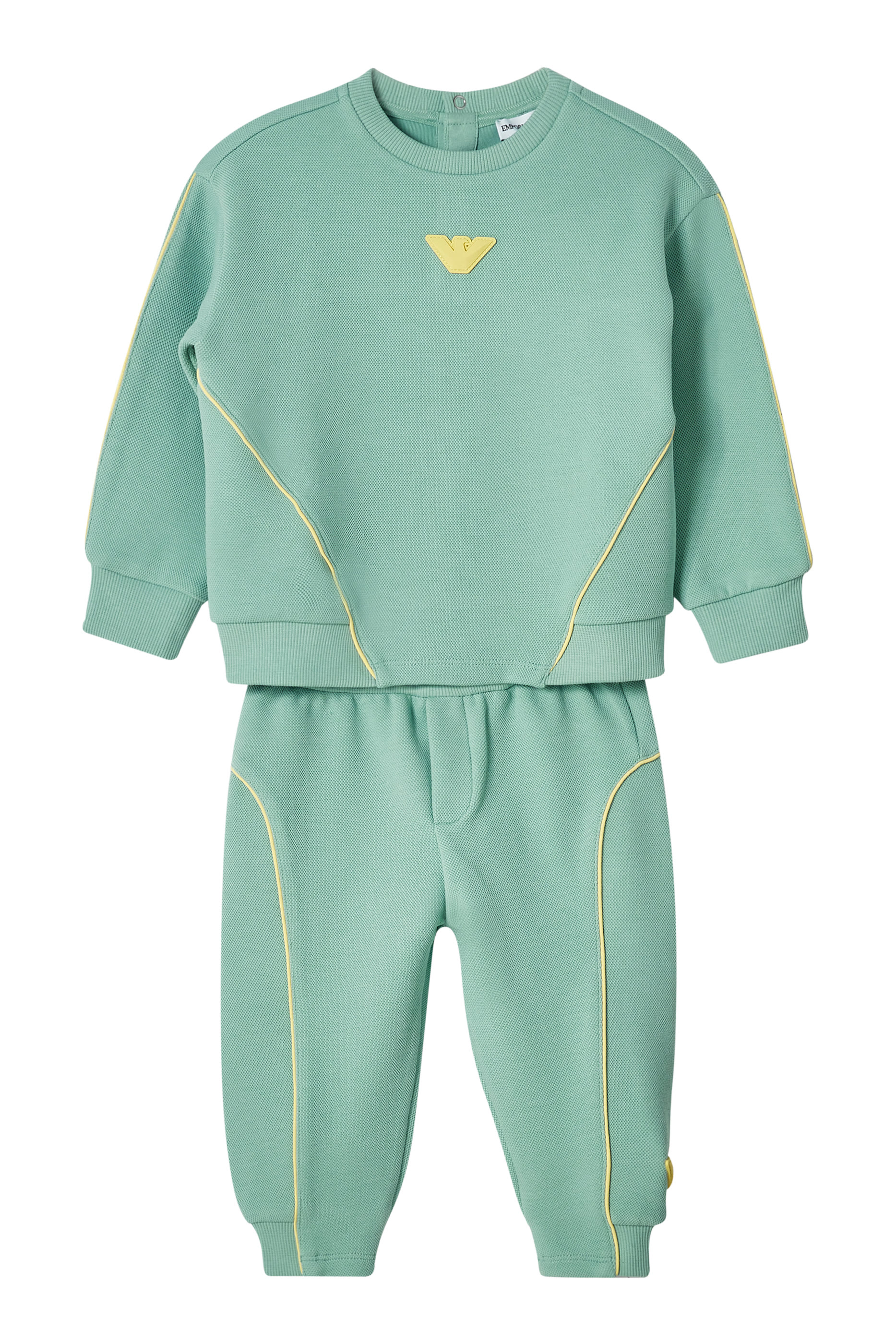 Kids Logo and Piping Piqué Sweatshirt
