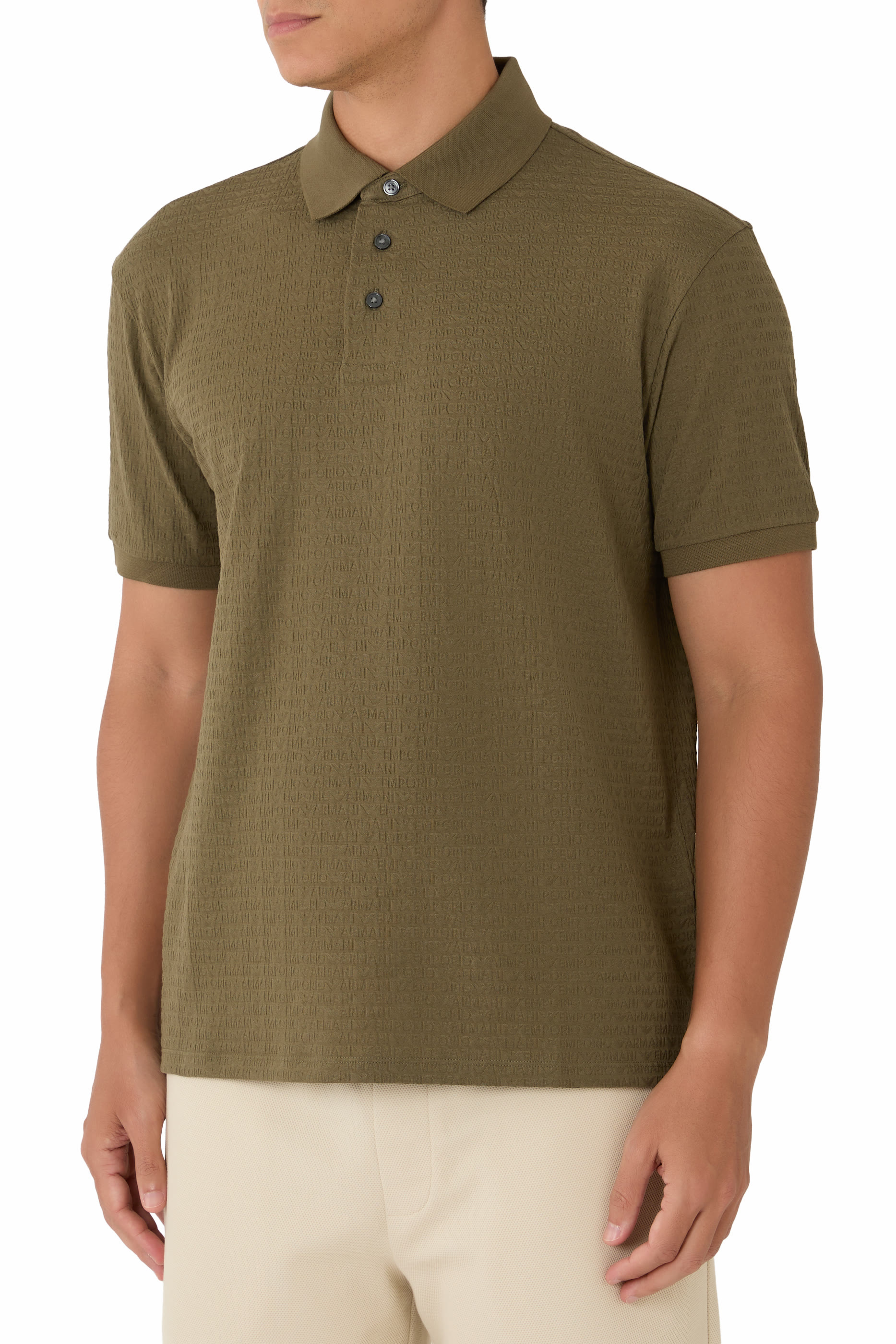 Micro EA Text Logo Polo Shirt