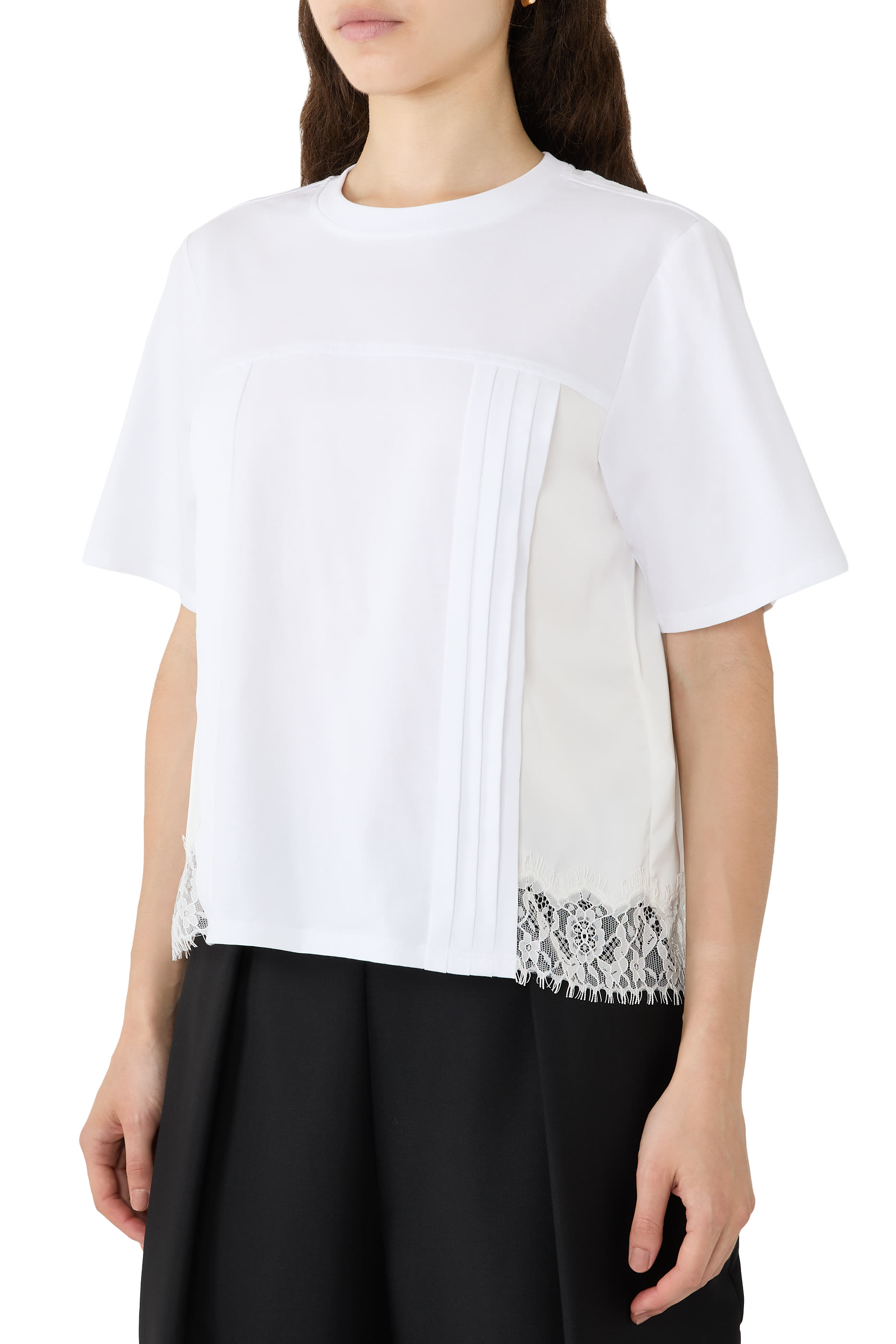 Satin Lace Combo T-Shirt 