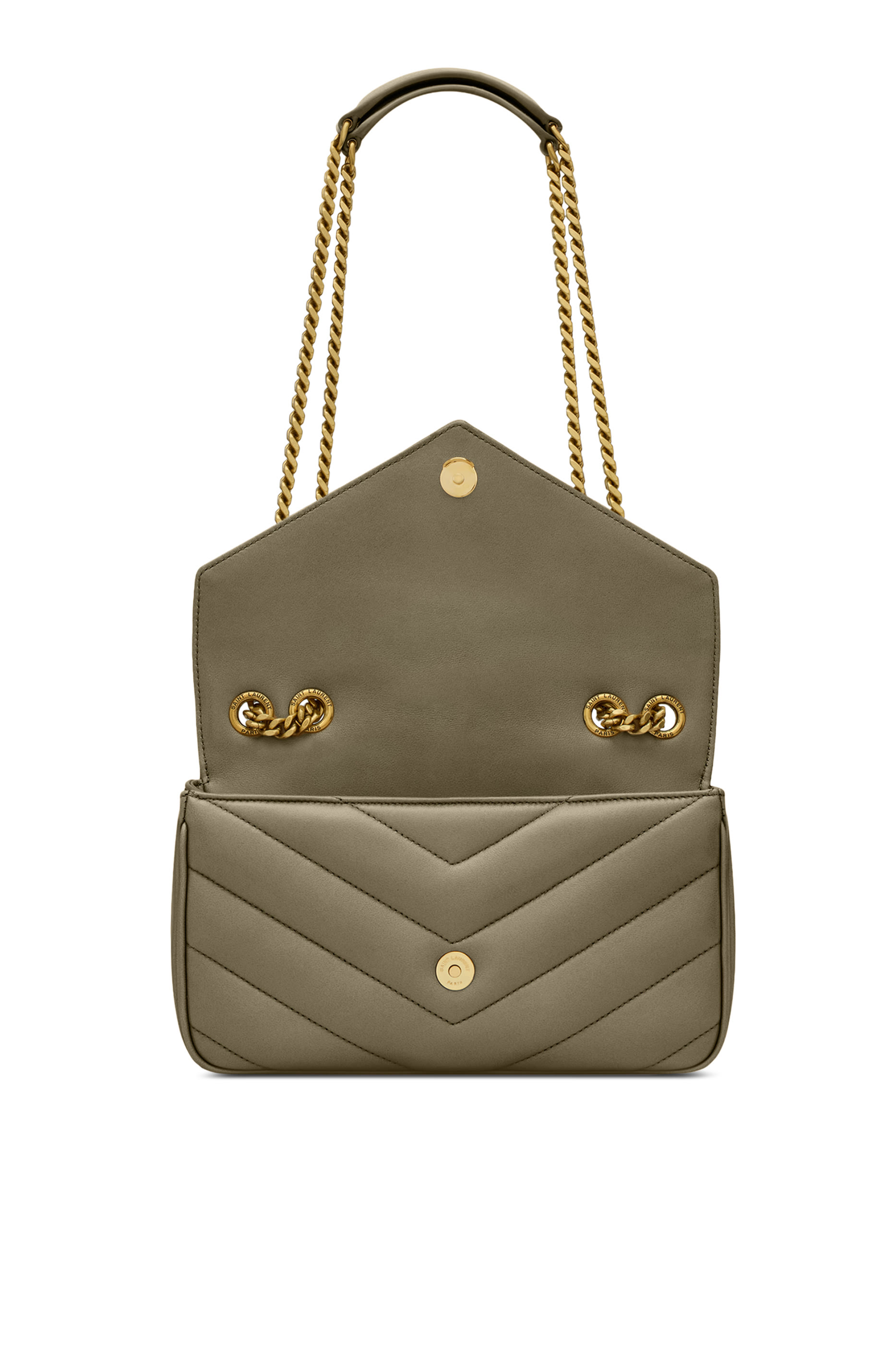  Loulou Small Chain Bag In Matelassé Lambskin