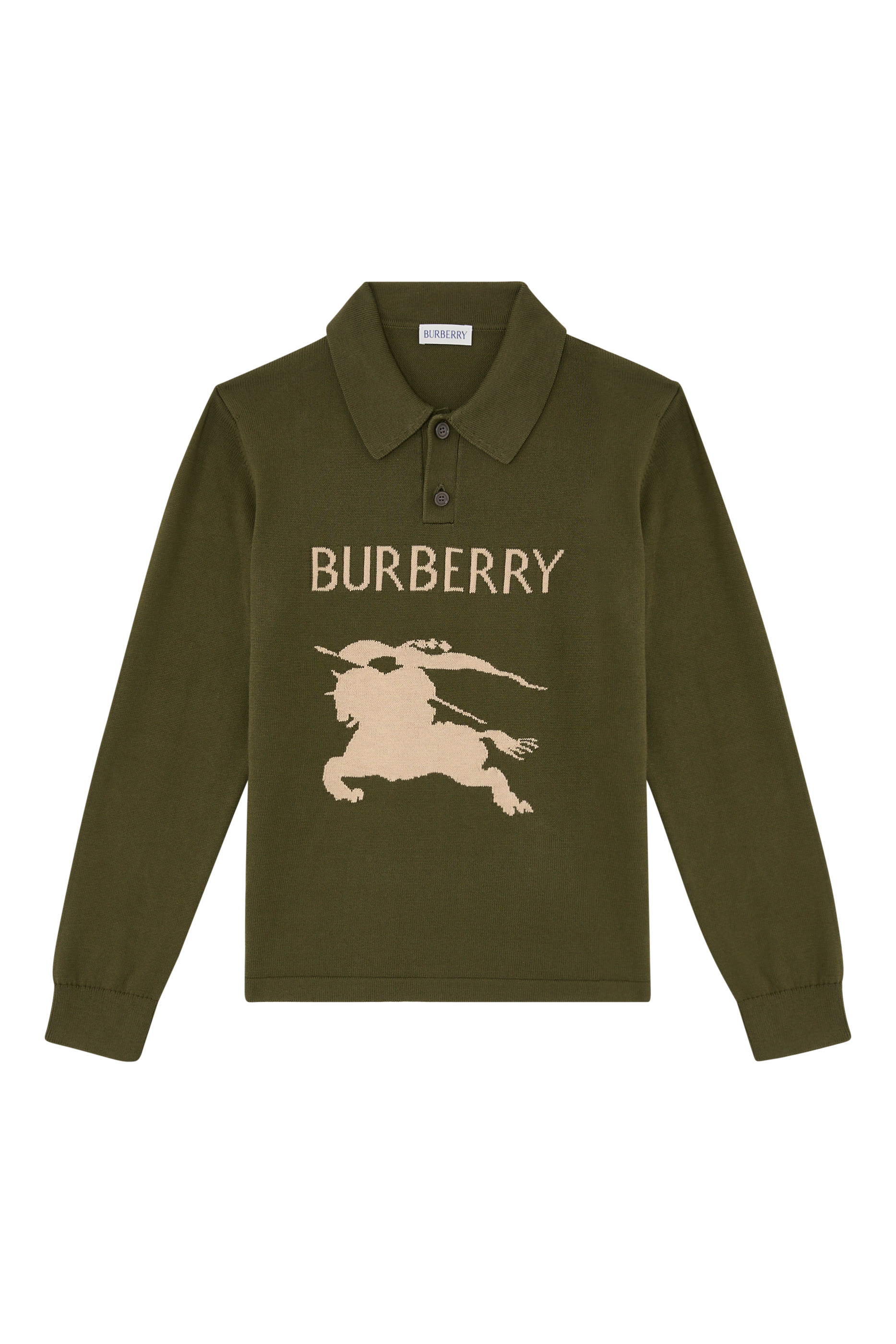 Kids Long-Sleeve Knight Cotton Polo Shirt