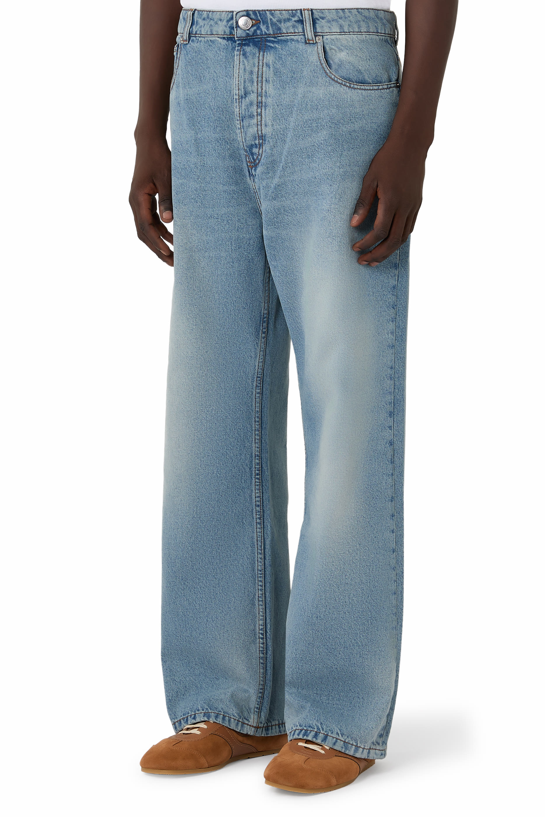 Large-Fit Cotton Jeans