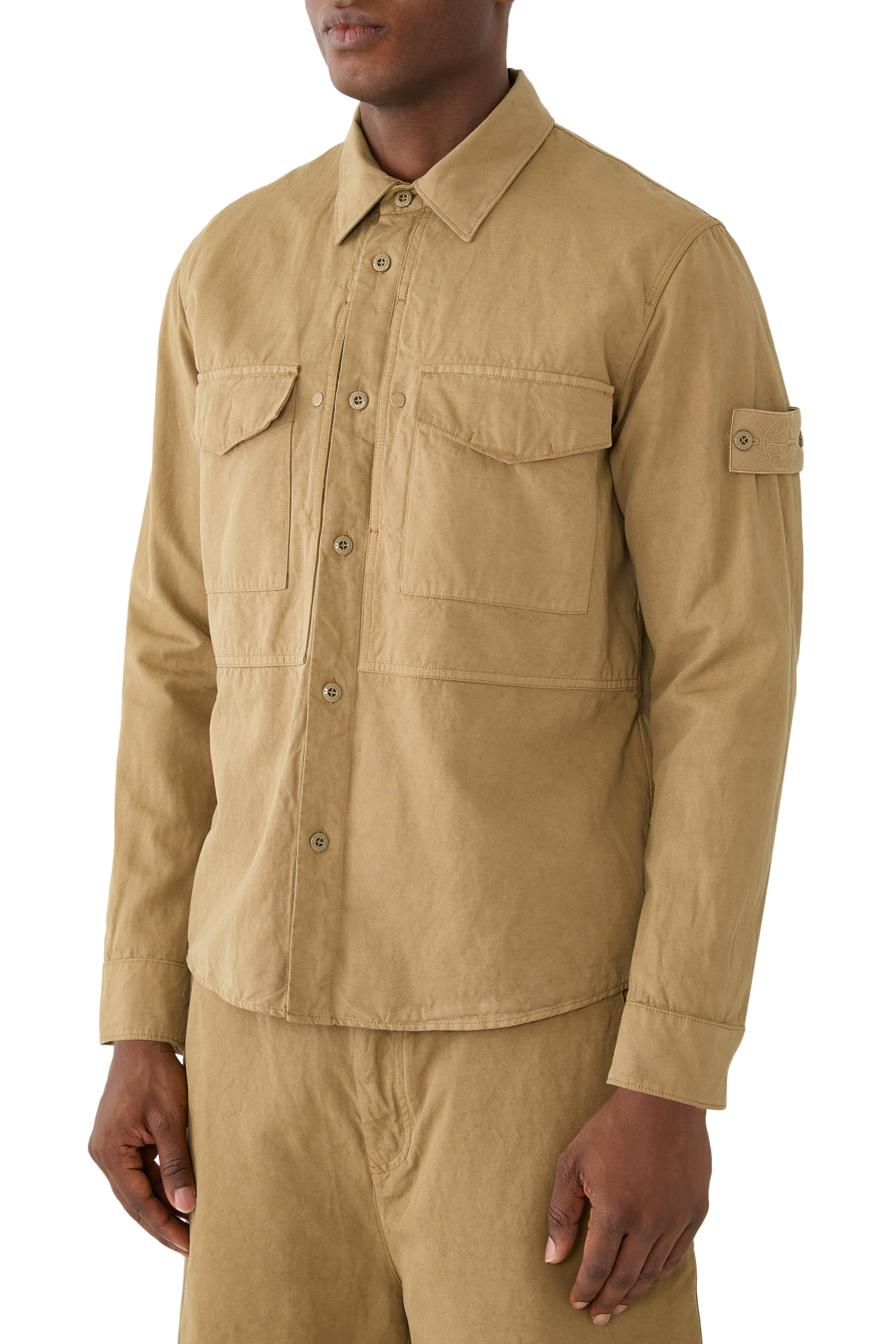 Logo Button Fastening Overshirt