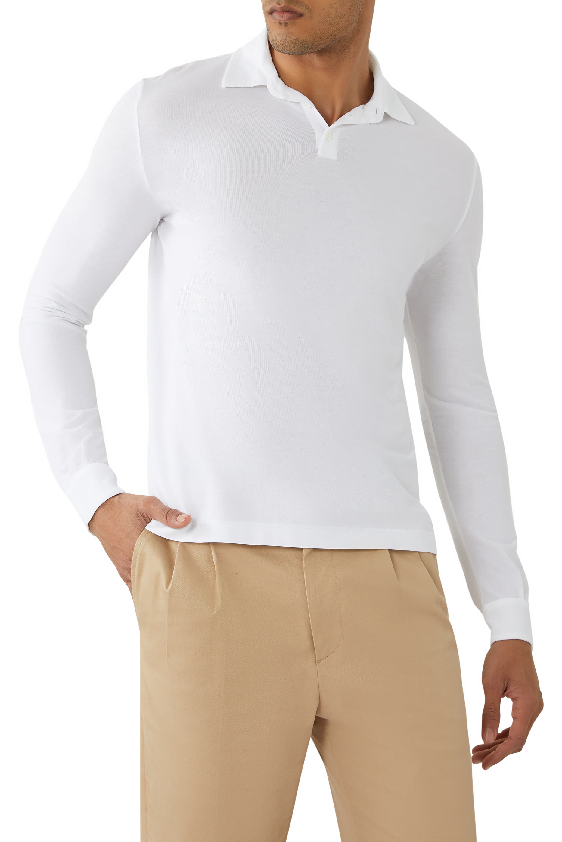 Zanone Long-Sleeve Polo Shirt