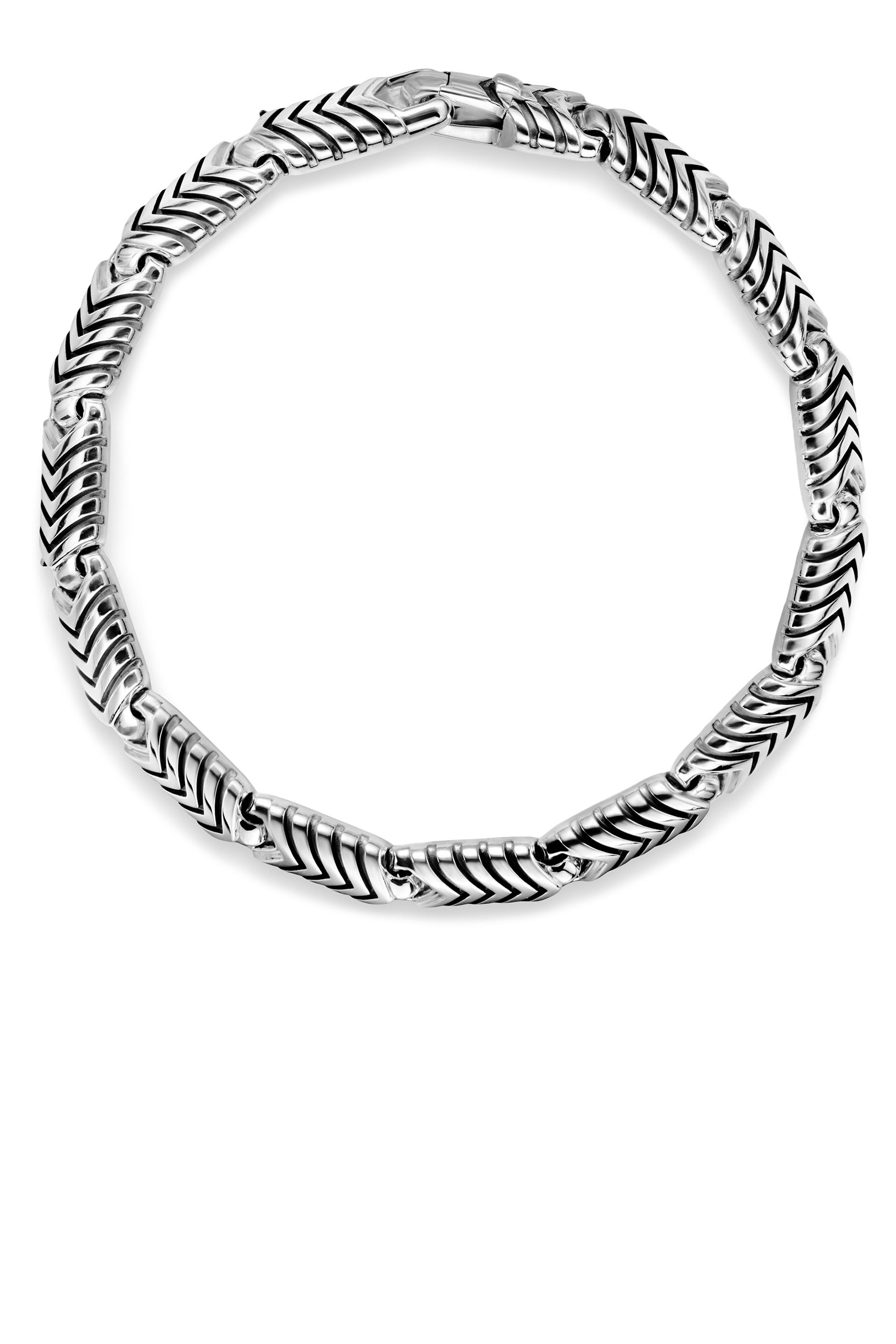  Chevron Link Bracelet, Sterling Silver