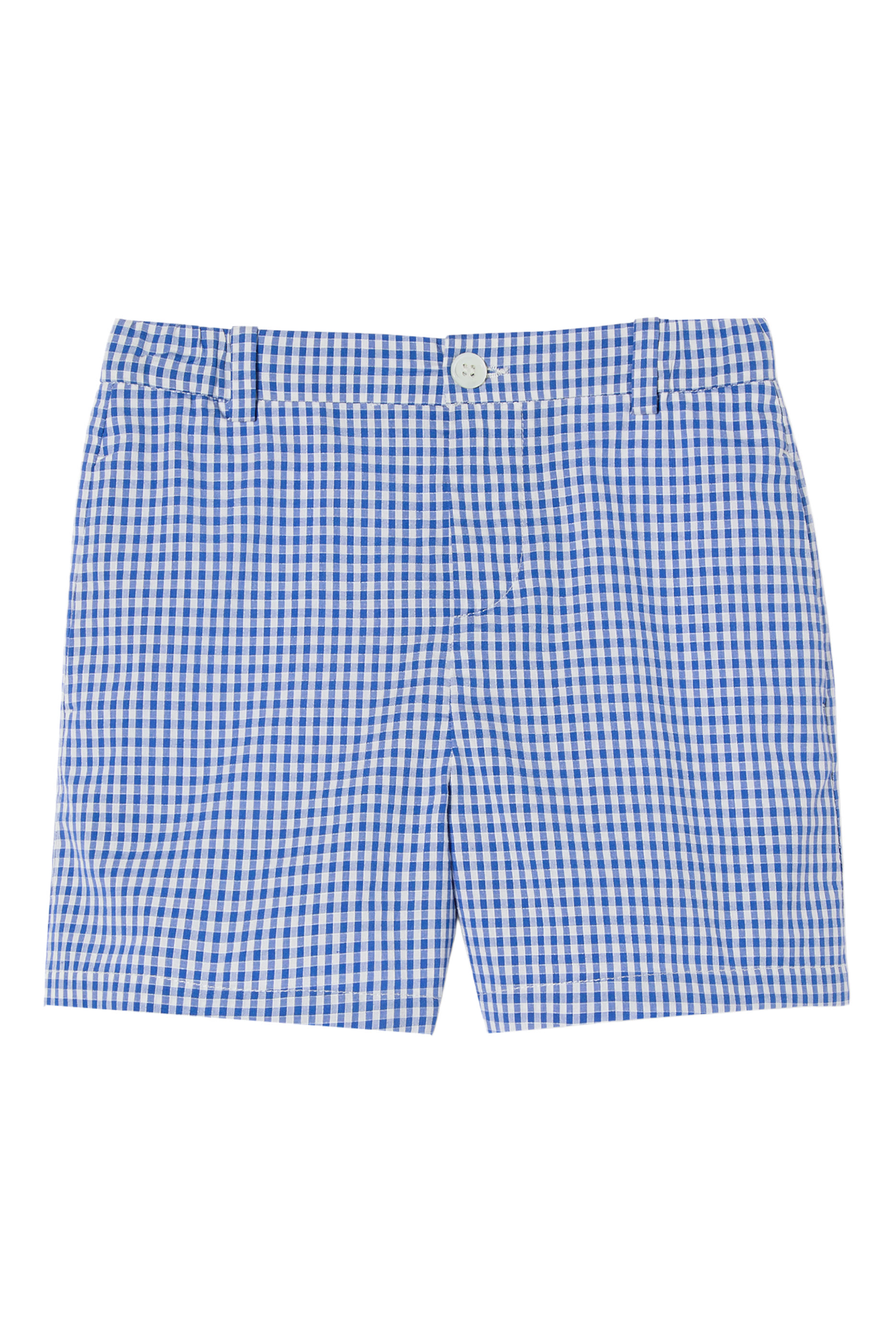 Kids Interlocking G Embroidery Gingham Shorts