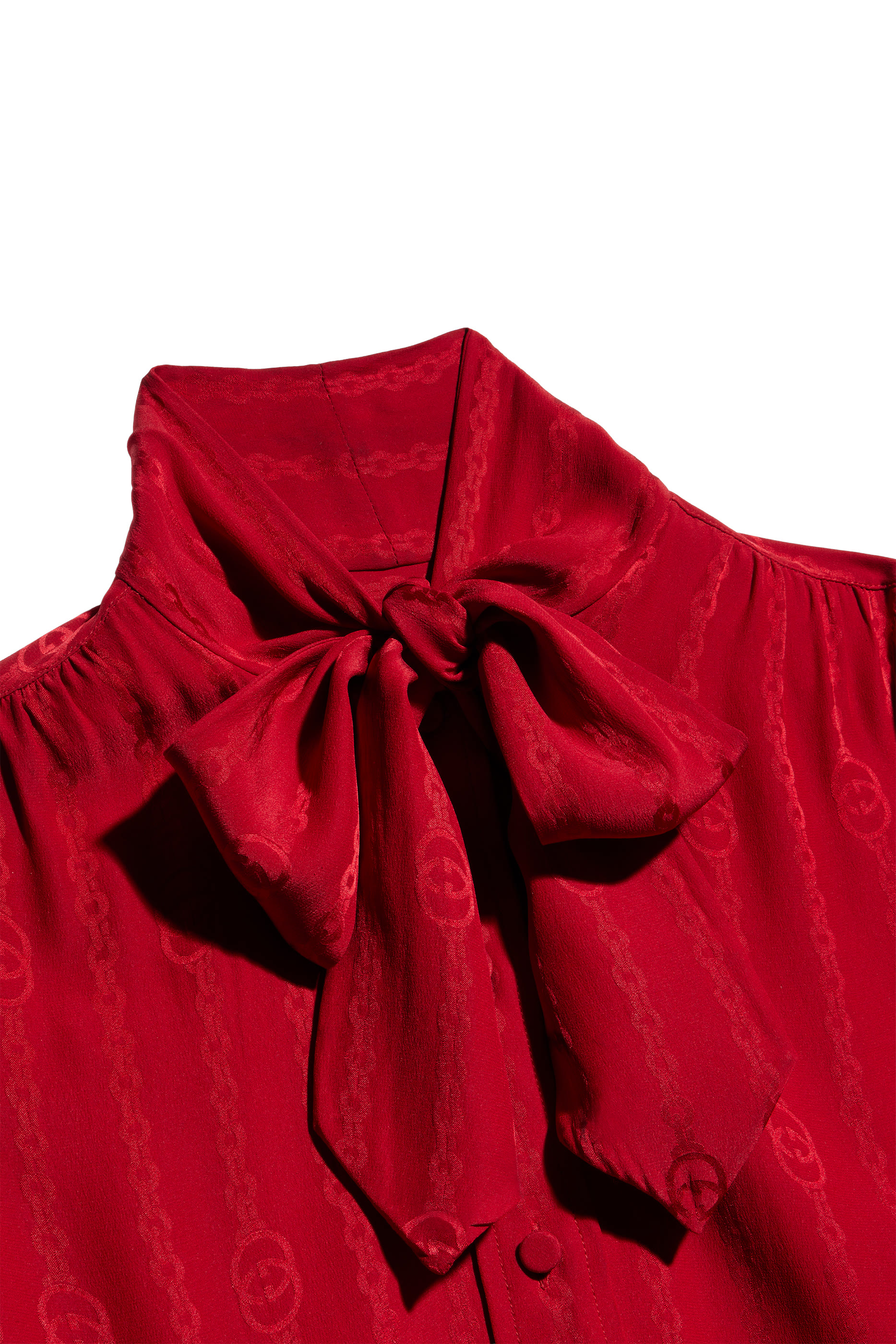 Interlocking G Chain Silk Jacquard Shirt 
