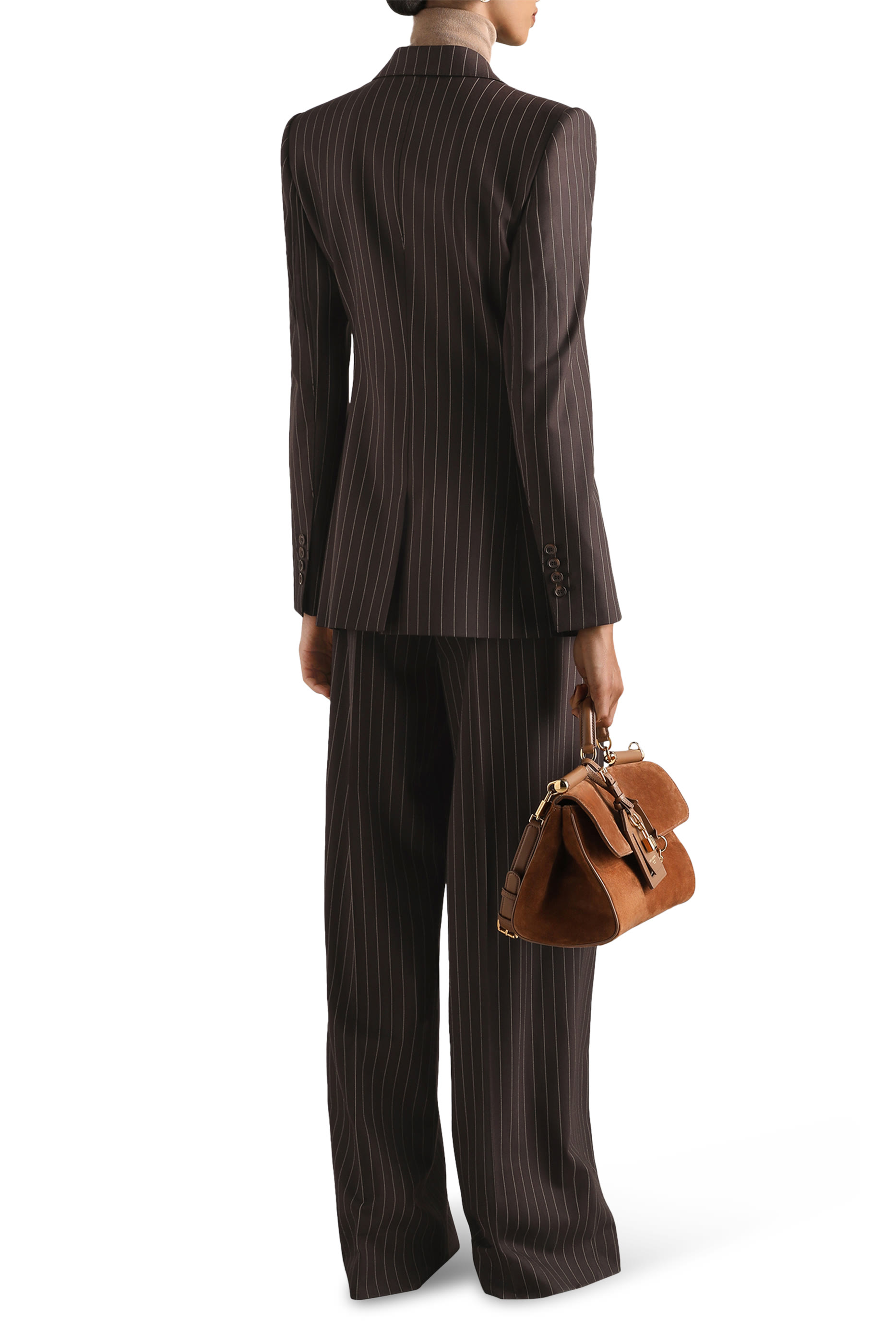  Turlington Double-Breasted Twill Pinstripe Jacket