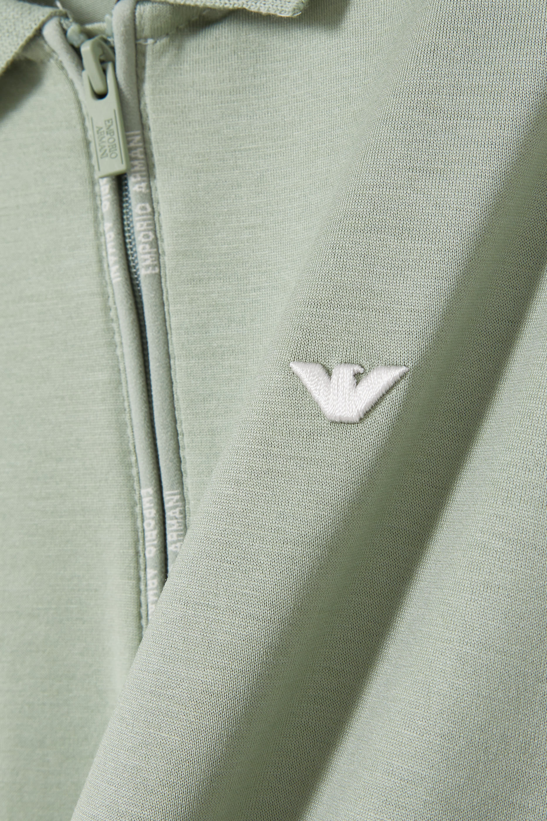 Kids Zip Closure and Striped Collar Polo Shirt