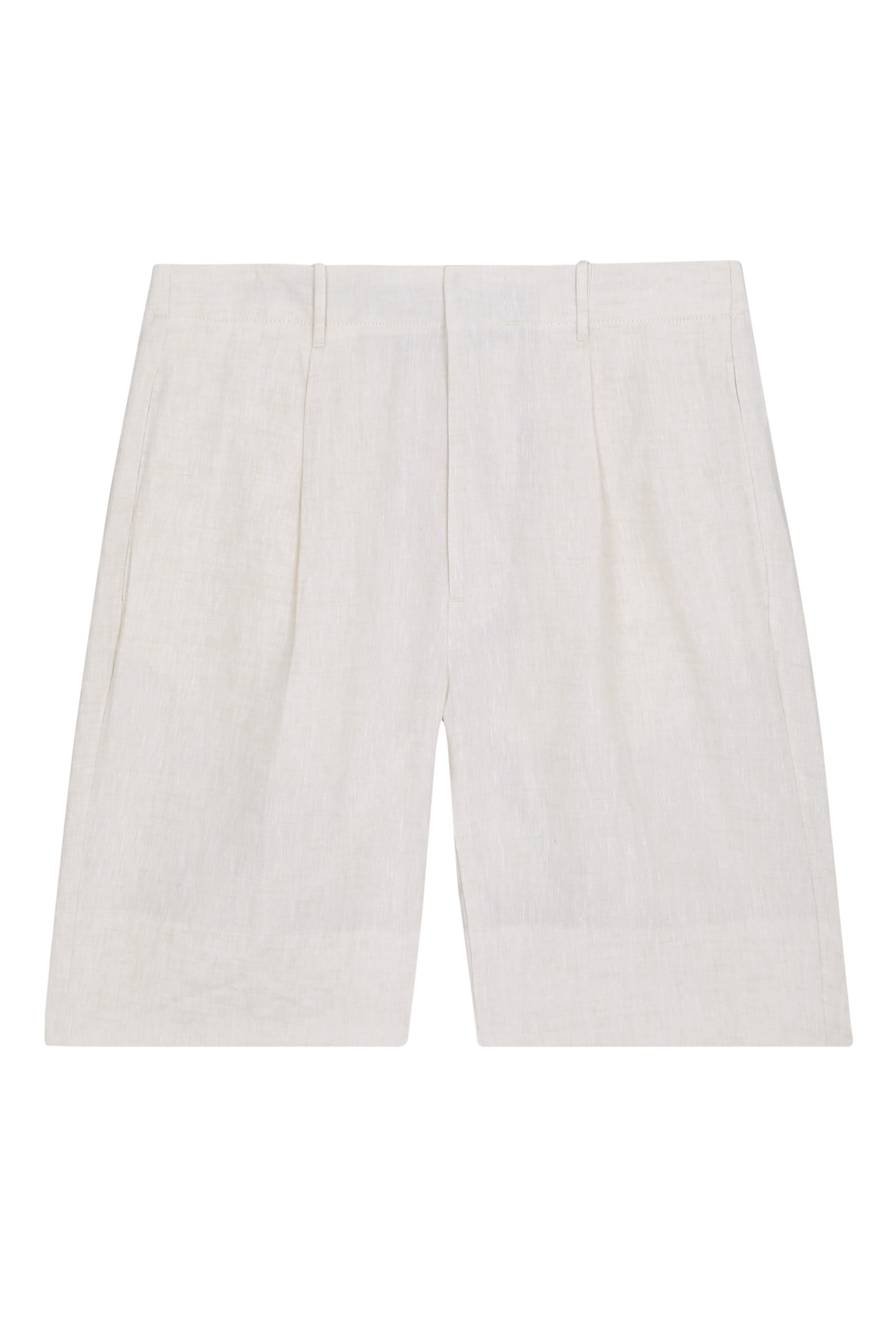 Pleated Bermuda Shorts