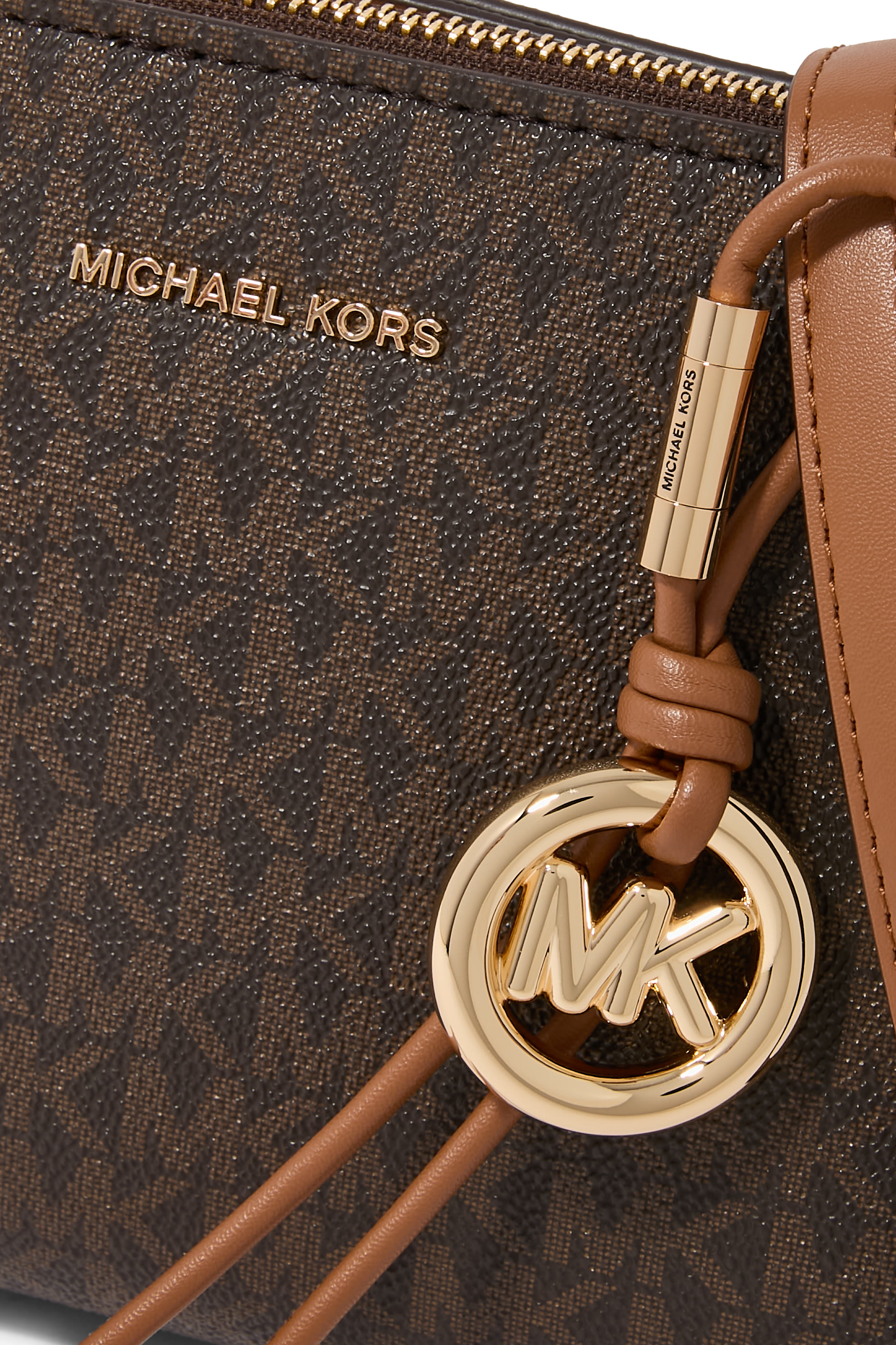  Freddie Small Crossbody Bag in Logo Print Faux Leather