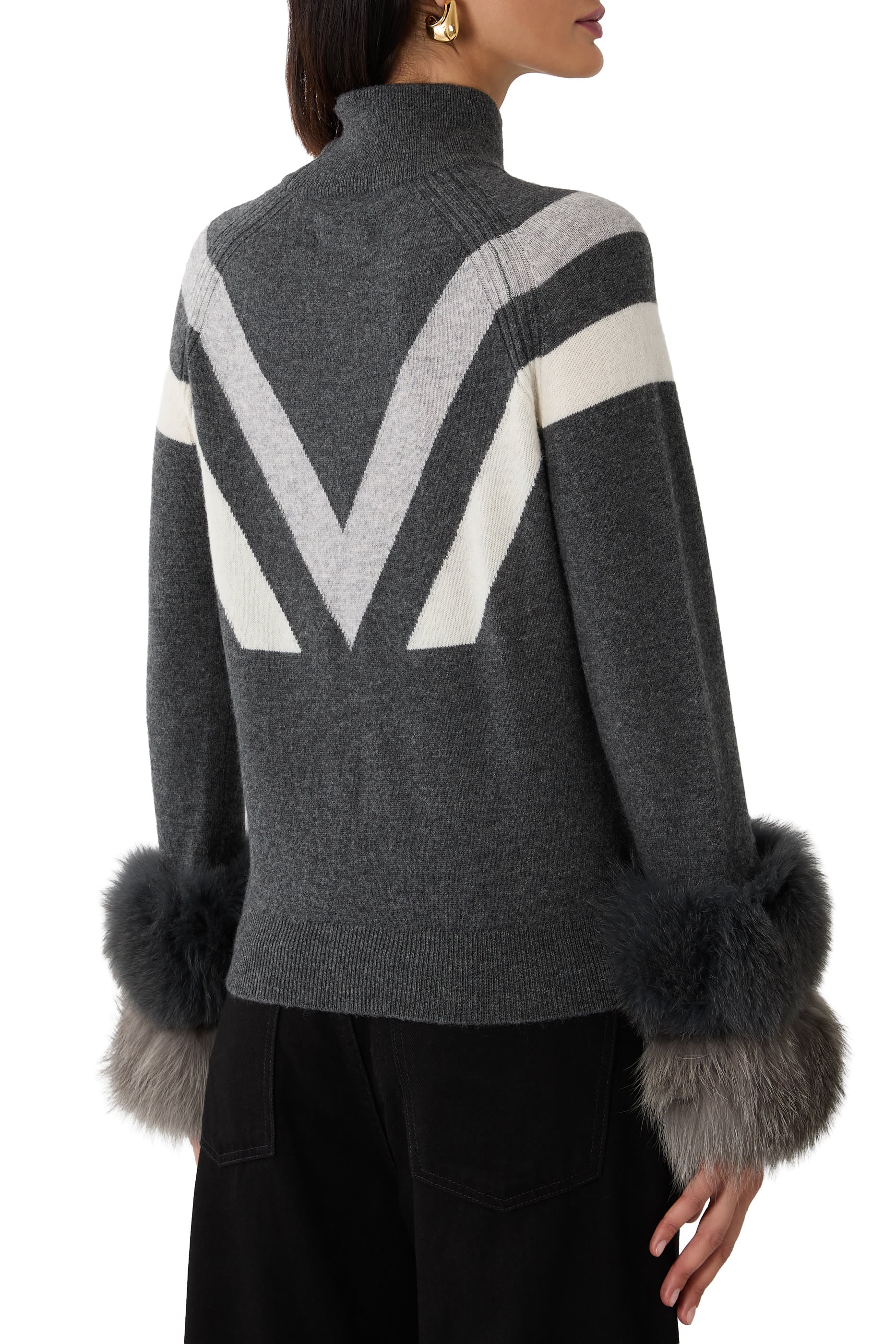 Striped Cuff Sweater