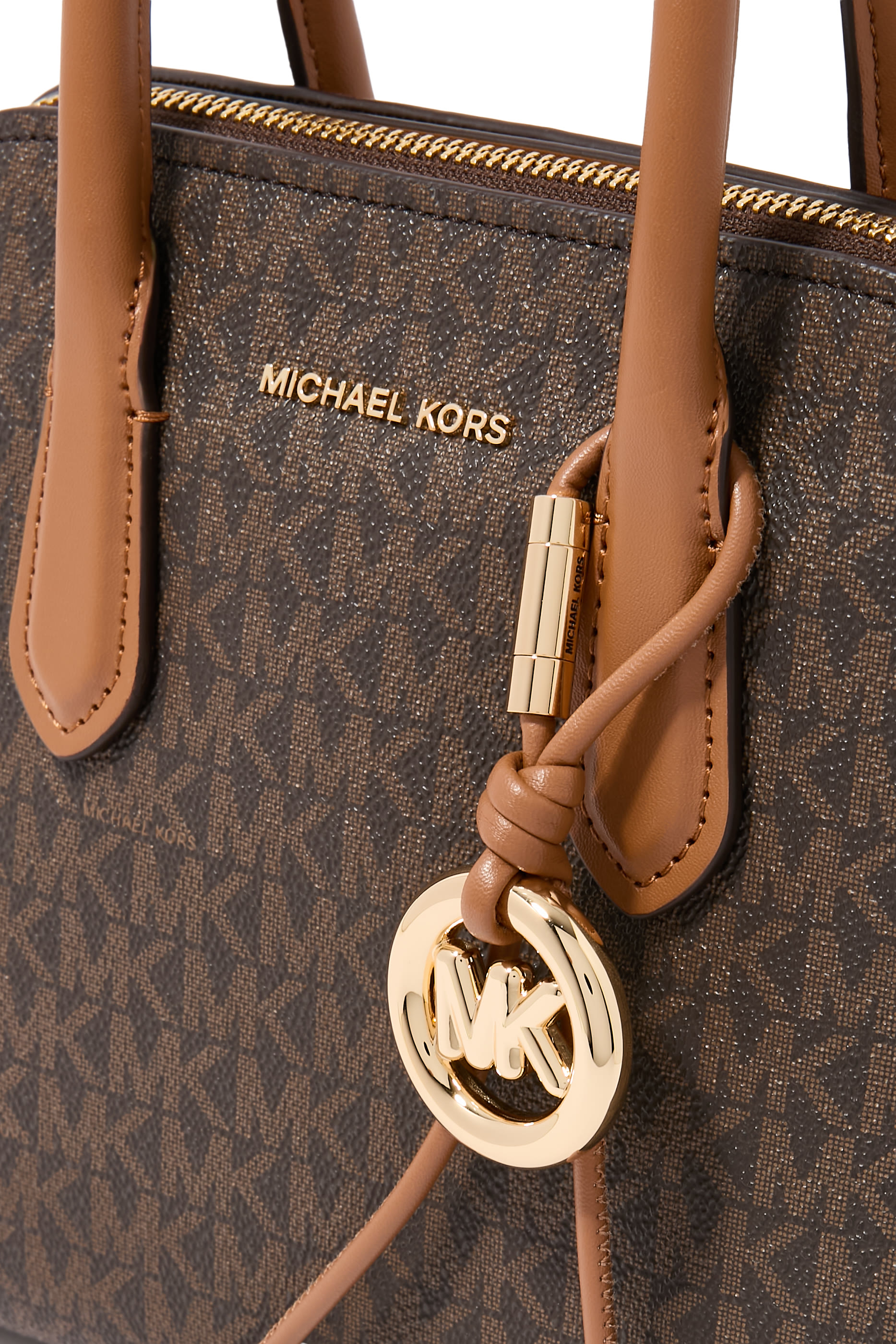  Freddie Medium Handbag in Logo Print Faux Leather