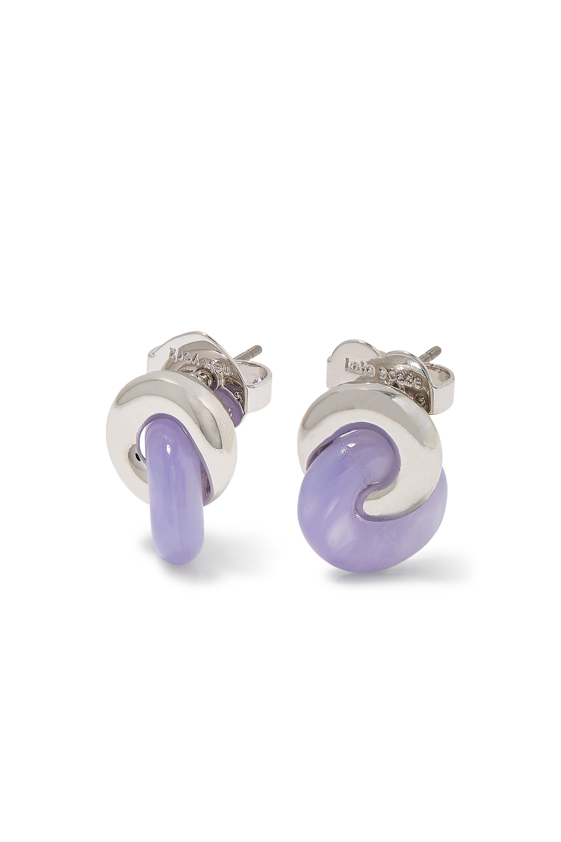 Interlock Studs, Titanium Posts & Cubic Zirconia, Acetate