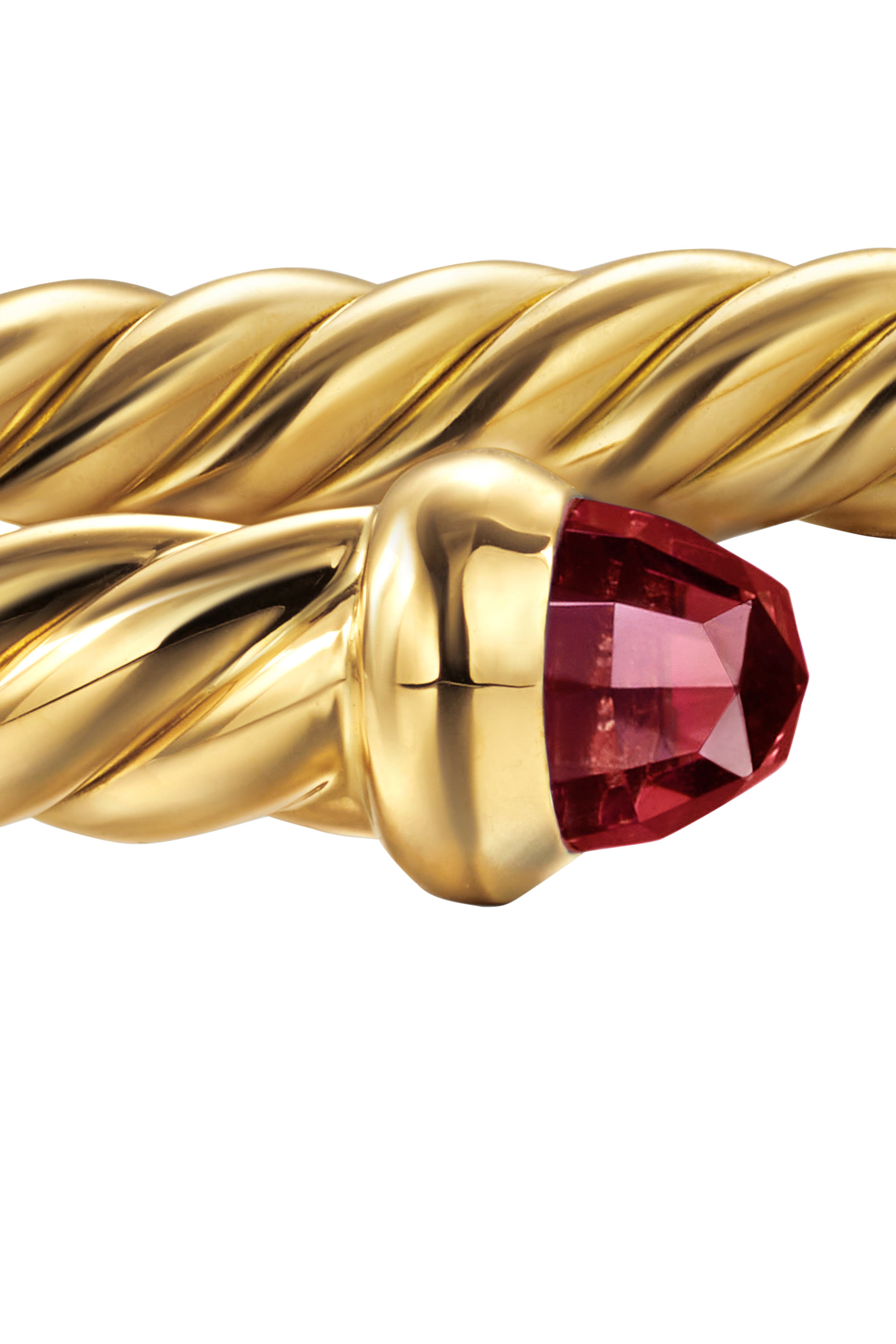 Cablespira&reg; Flex Bracelet, 18K Yellow Gold & Rhodolite Garnet