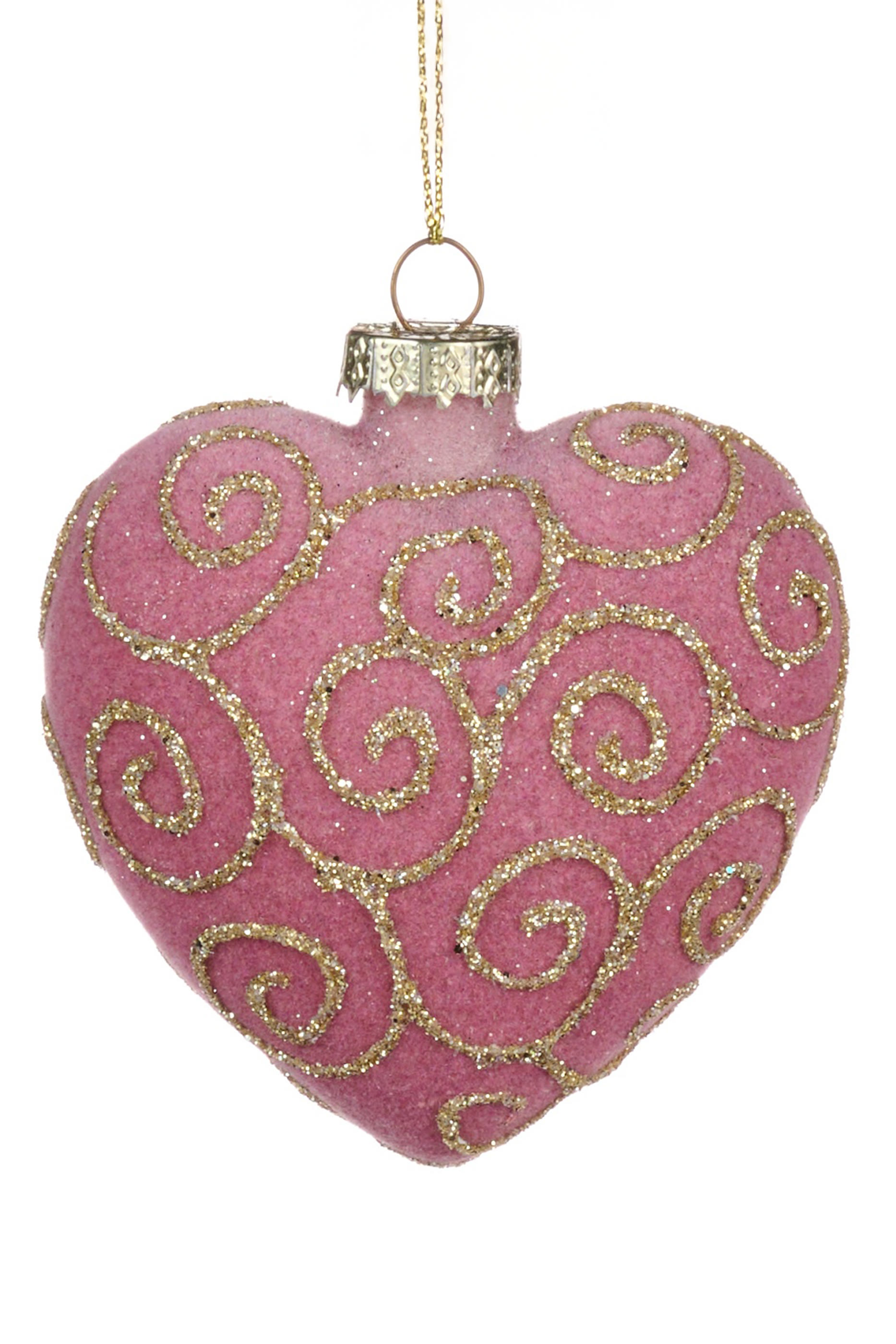Glass Swirl Heart Ornament