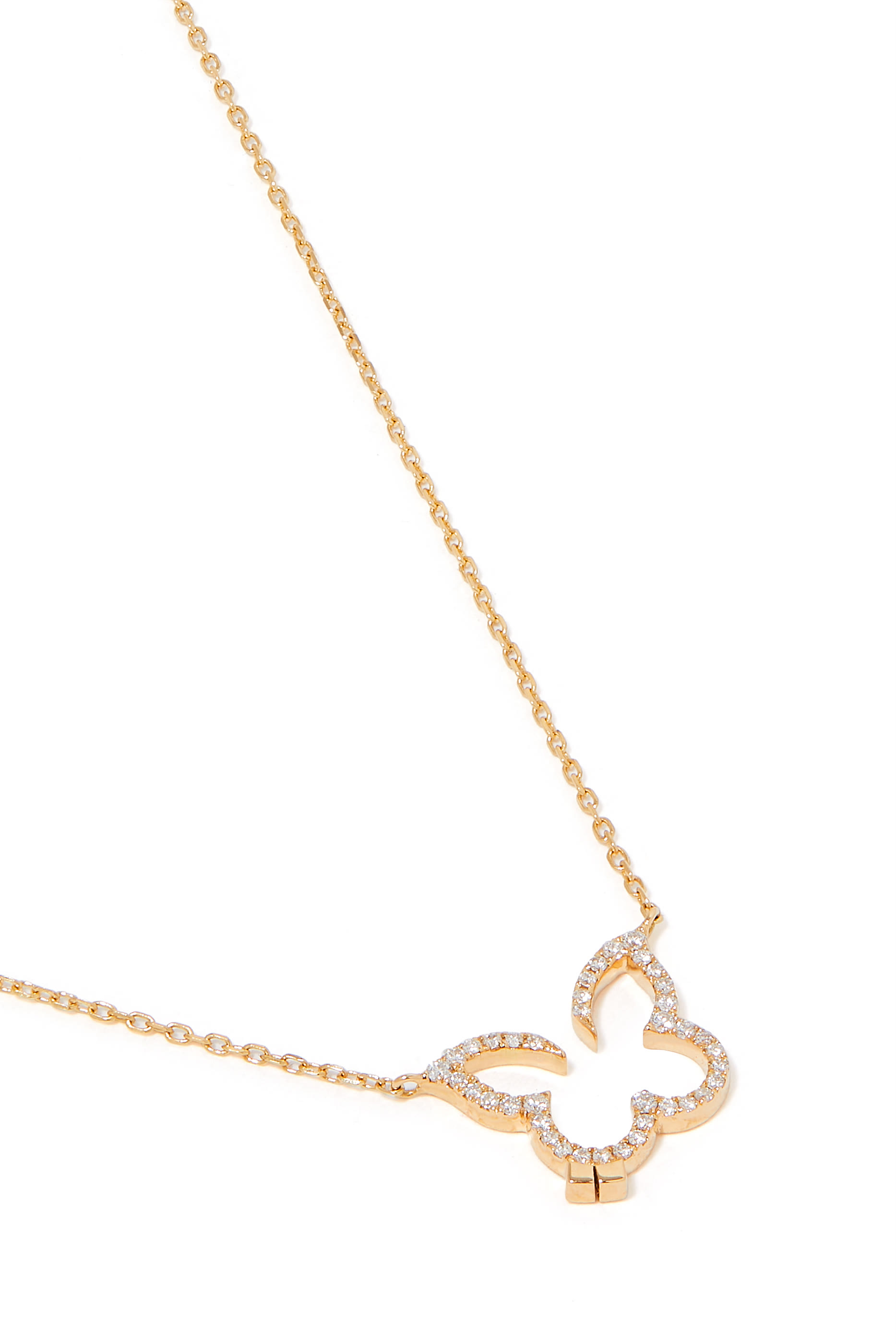 Hurriyah Butterfly XS Pendant, 18k Yellow Gold & Diamonds