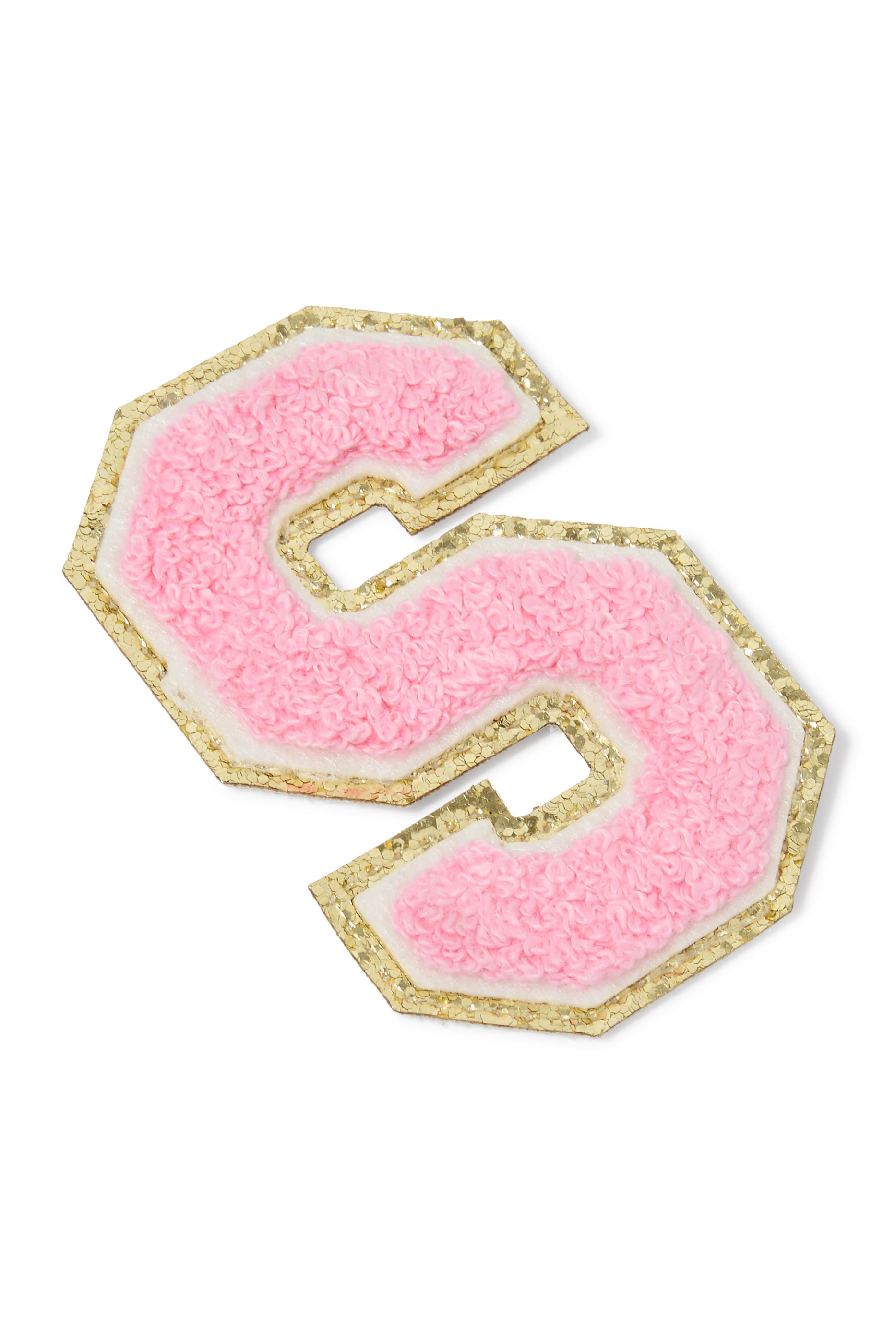 Kids 3" Chenille Sparkle S Letter Patch