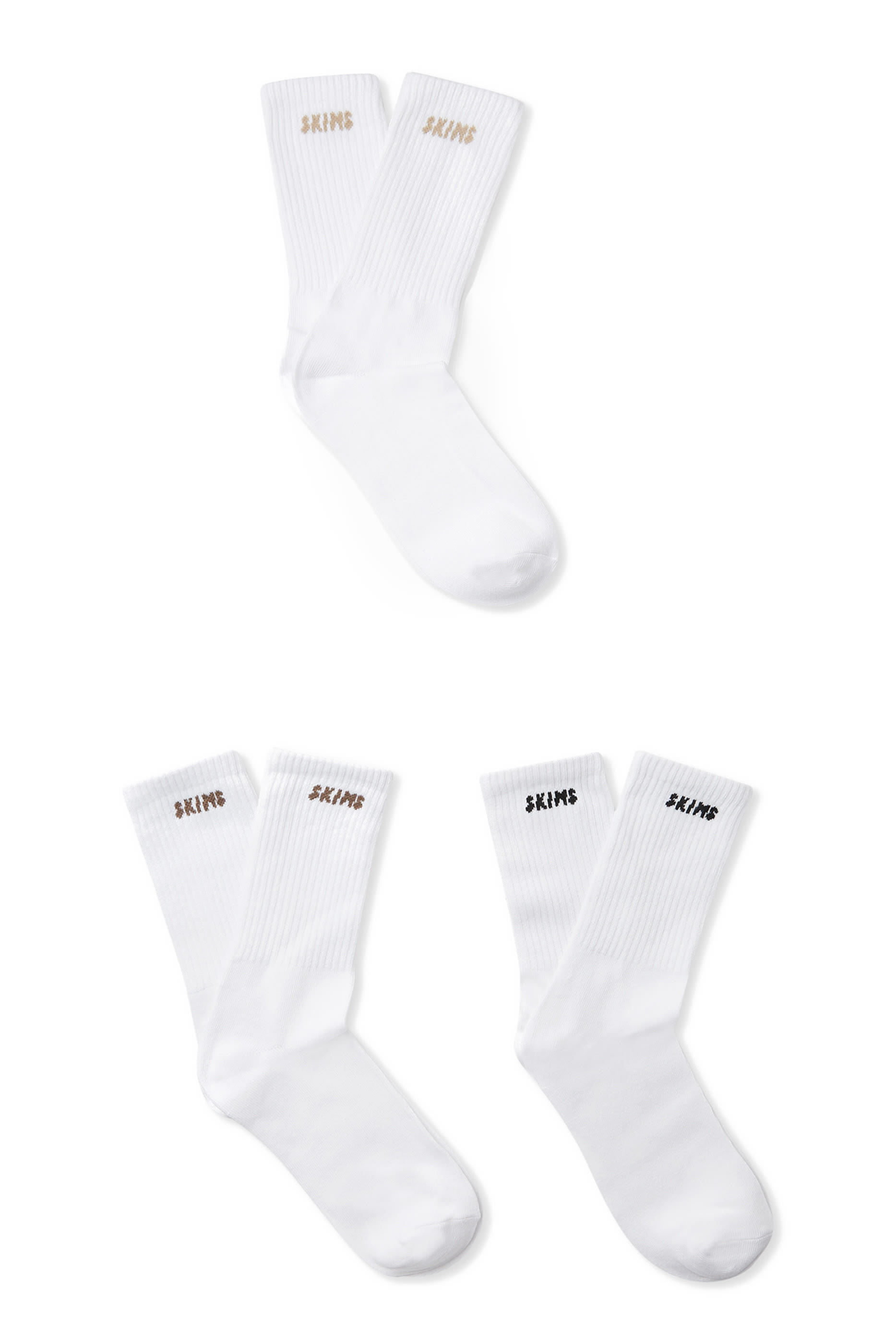 Accessories Ribbed Crew Sock 3-Pack