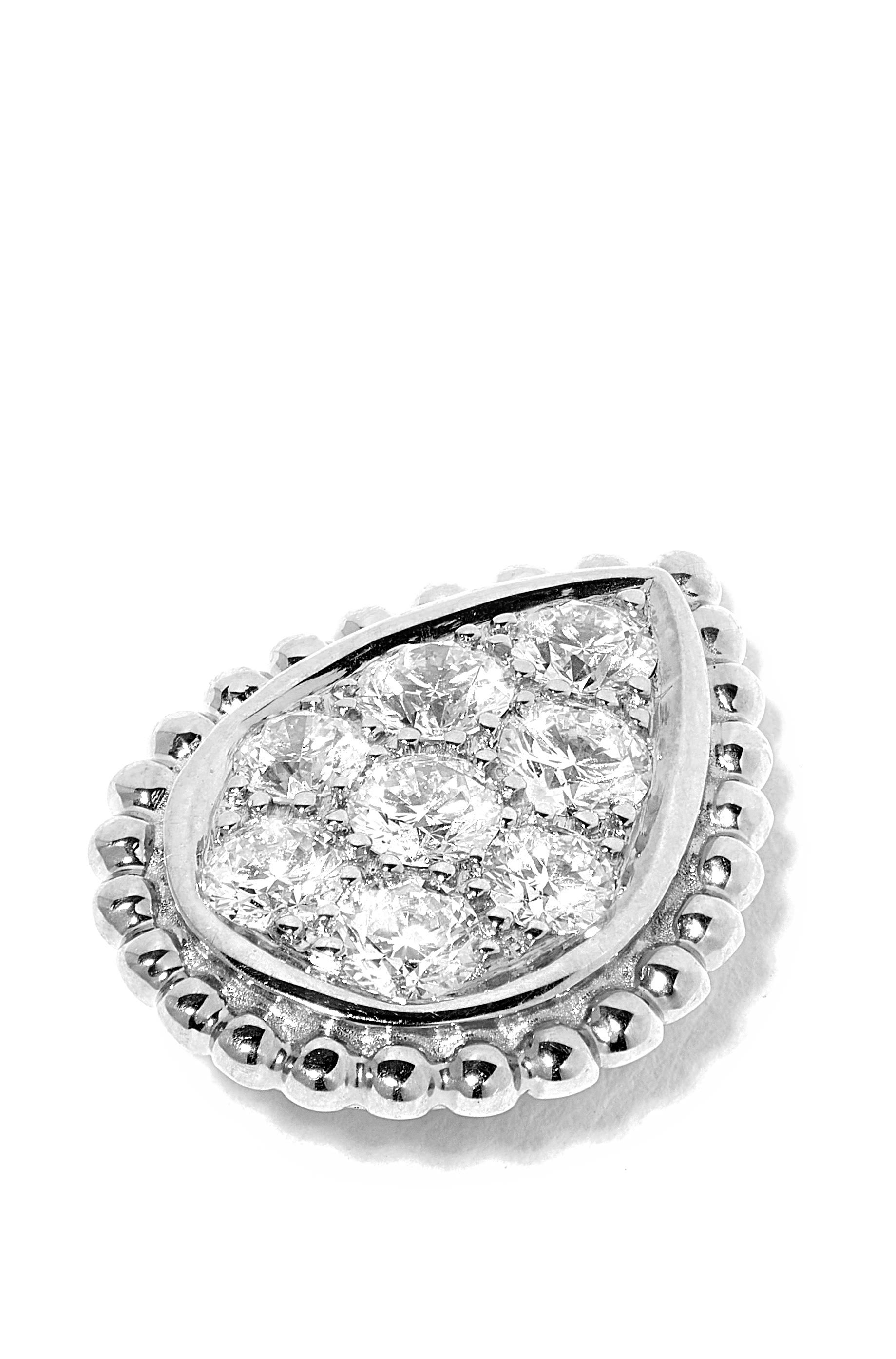 Serpent Boh&egrave;me Stud Earrings, 18K White Gold & Diamonds